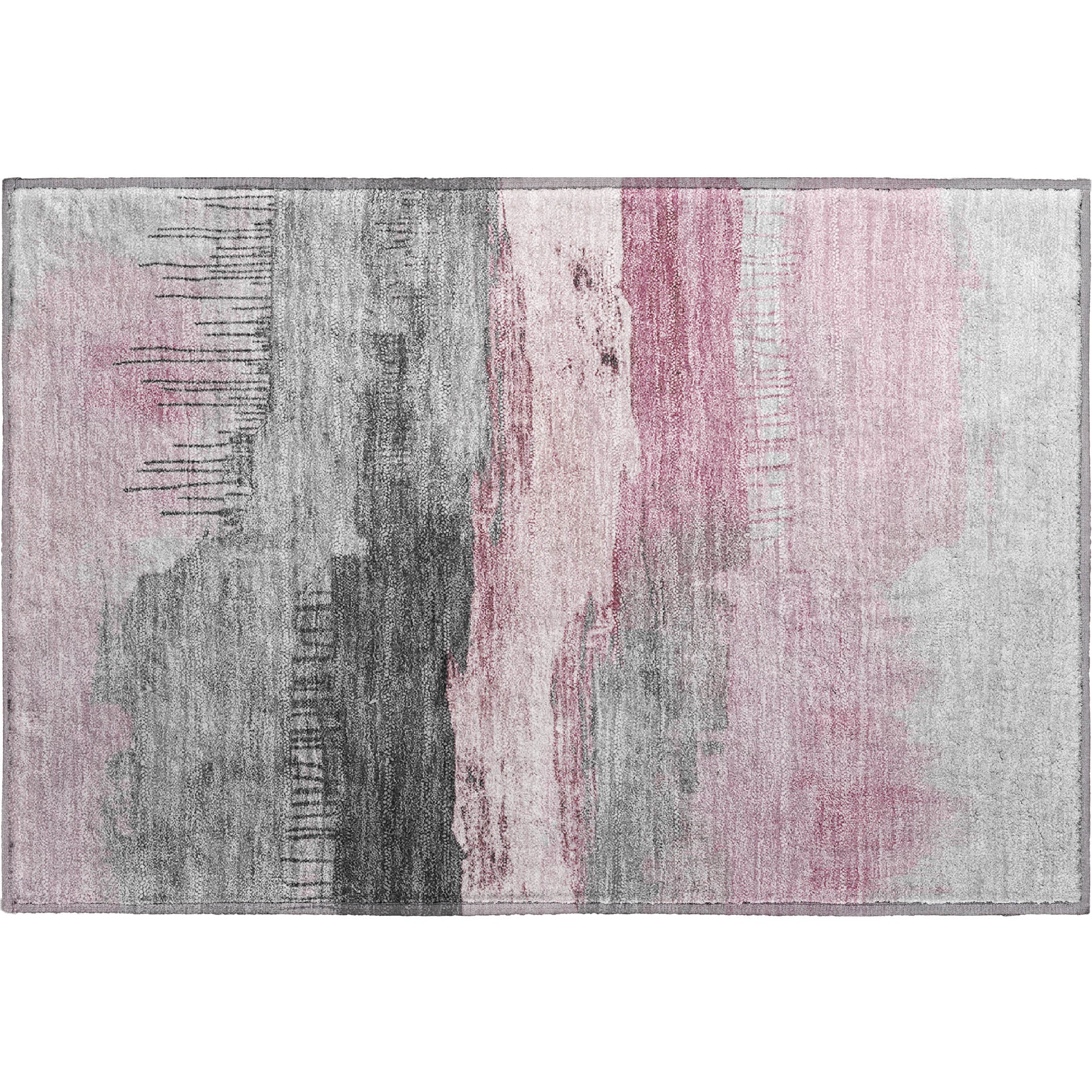 Salzburg Machine Washable Transitional Pink Rug 1'8" x 2'6" #shape_Rectangle