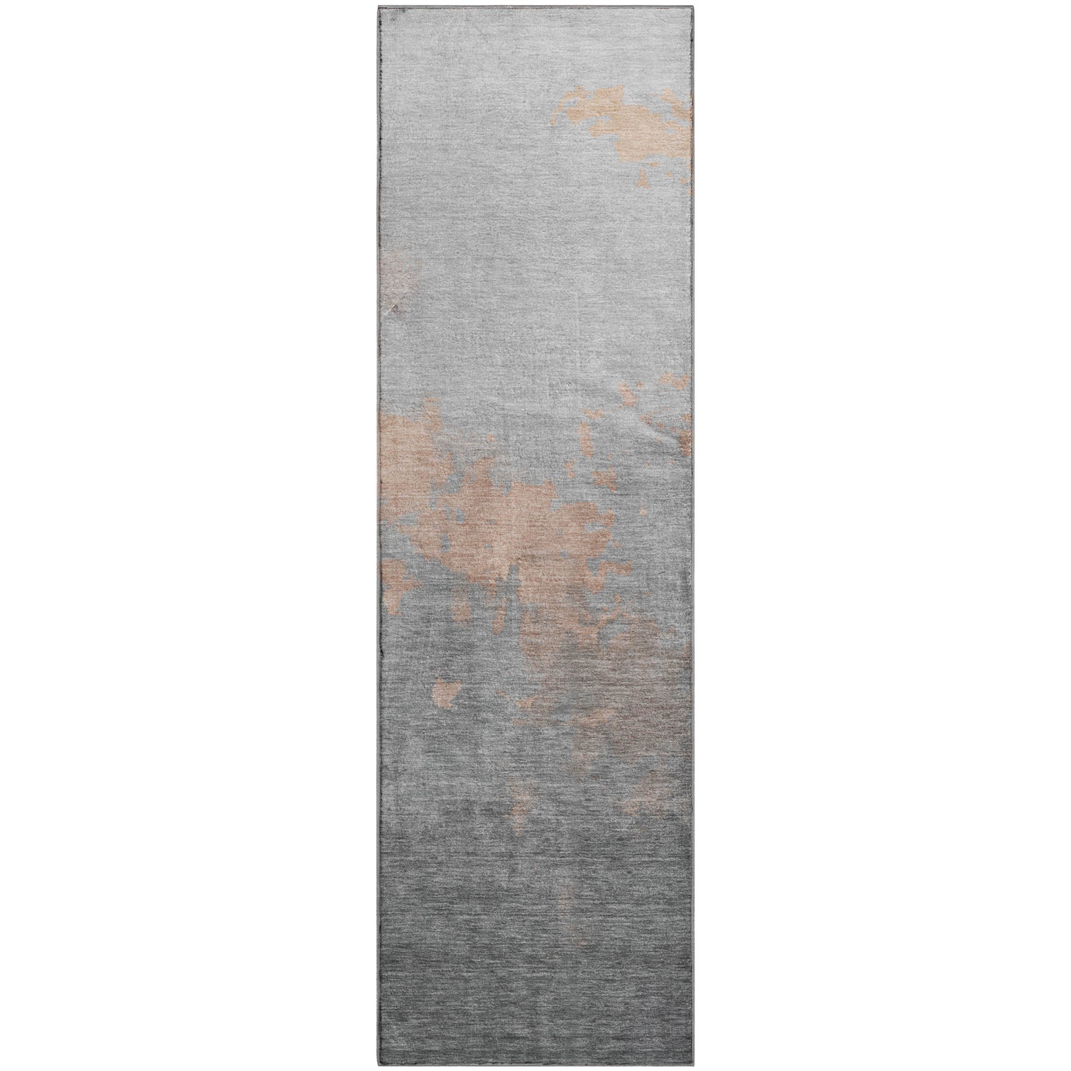 Cartagena Machine Washable Transitional Peach Orange Rug 2'3" x 7'6" #shape_Runner