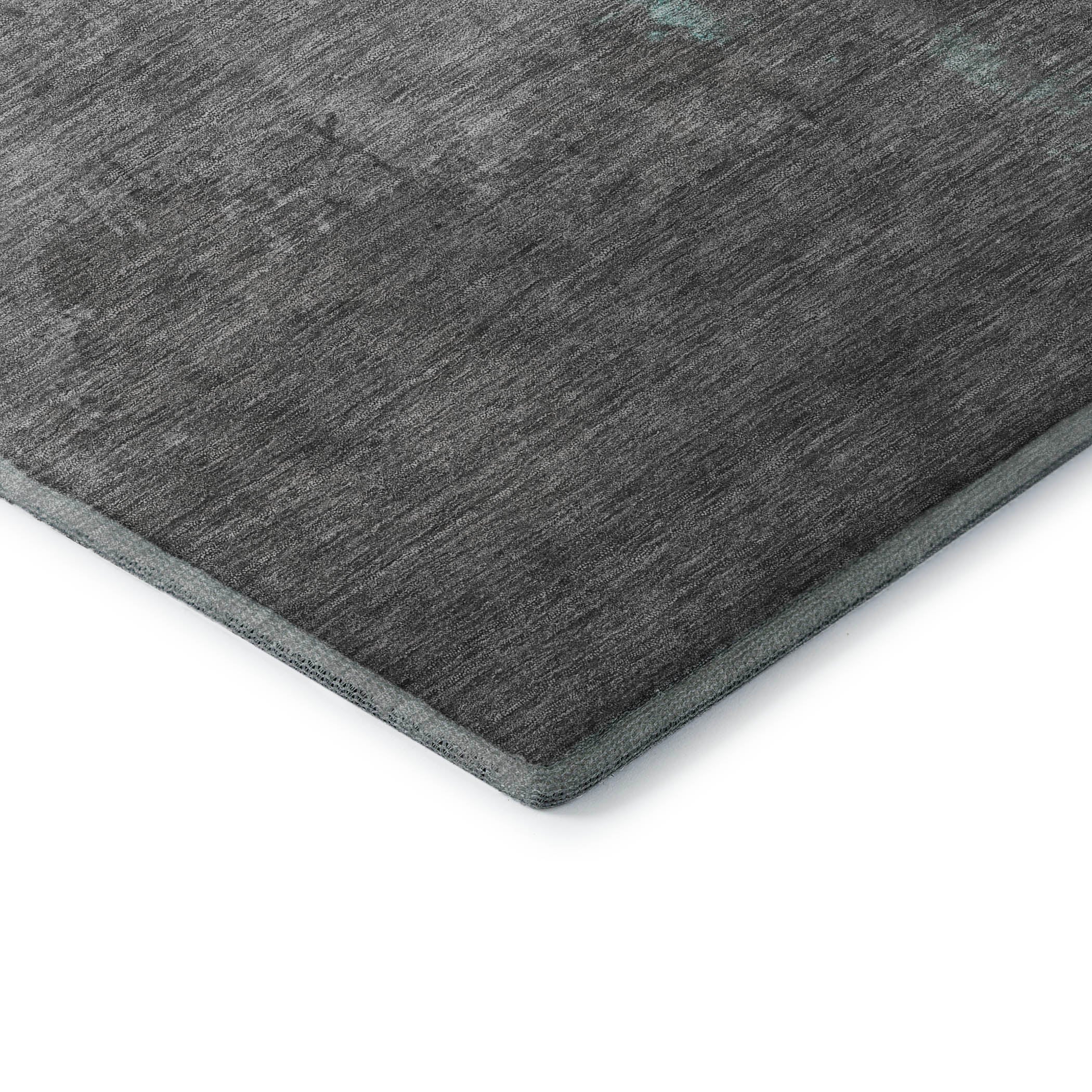 Cartagena Machine Washable Transitional Teal Rug 1'8" x 2'6" #shape_Rectangle