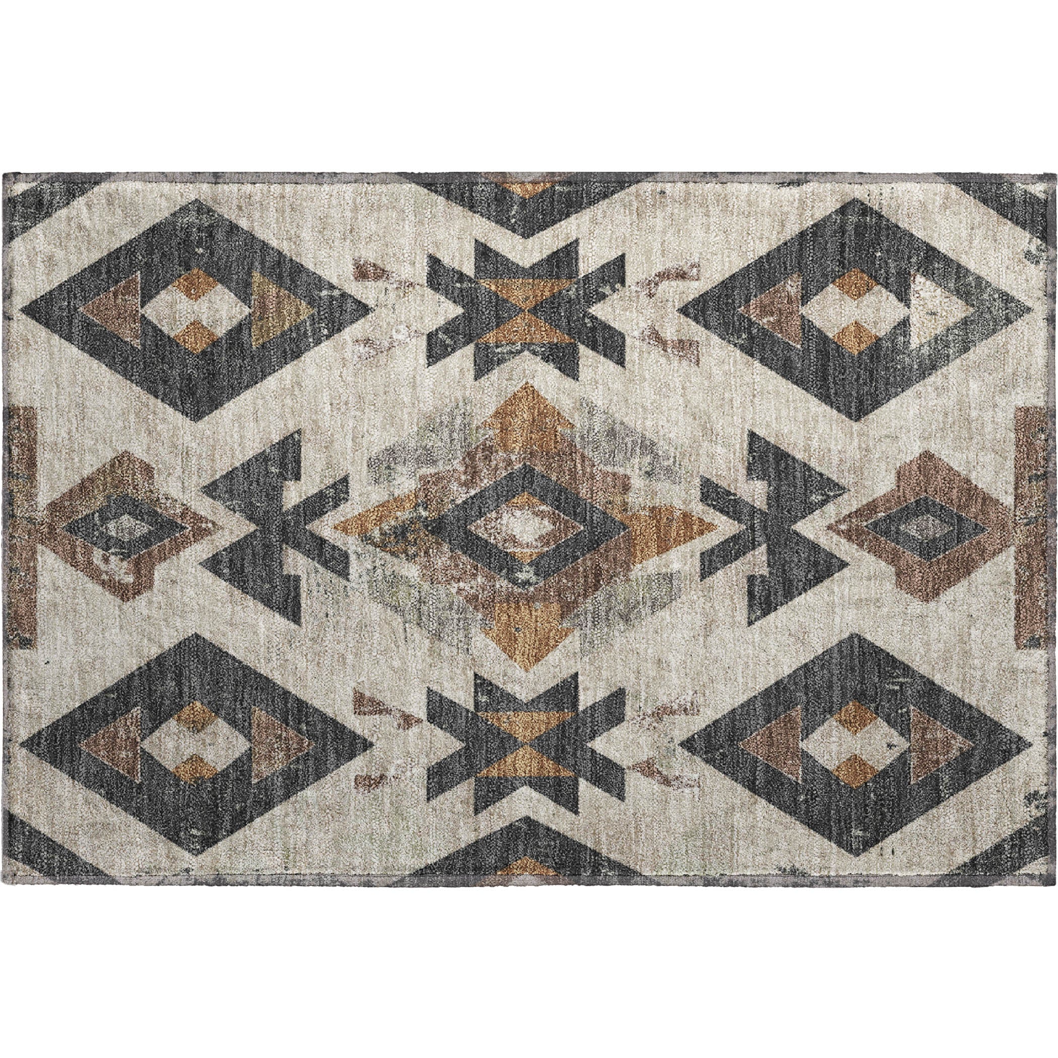Mostar Machine Washable Transitional Beige Brown Rug 1'8" x 2'6" #shape_Rectangle