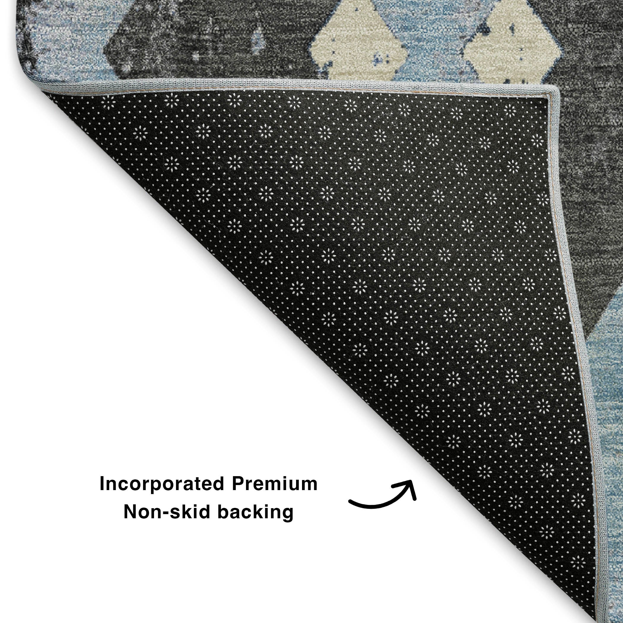 Mostar Machine Washable Transitional Blue Rug 1'8" x 2'6" #shape_Rectangle