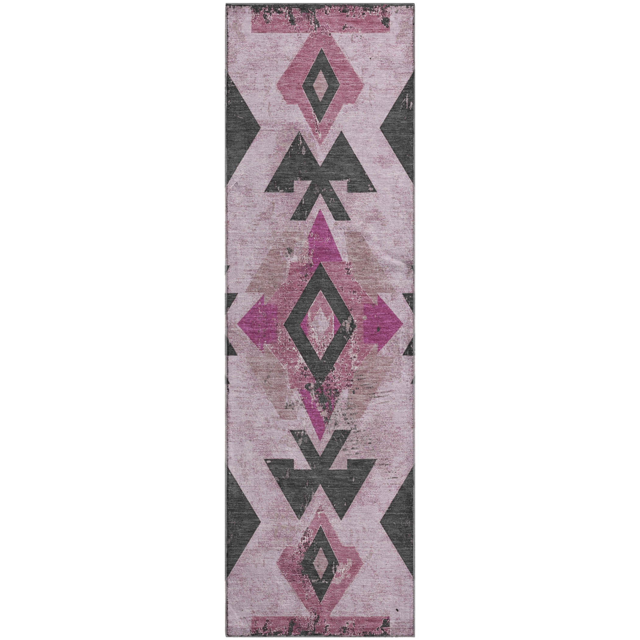 Mostar Machine Washable Transitional Pink Rug 2'3" x 7'6" #shape_Runner