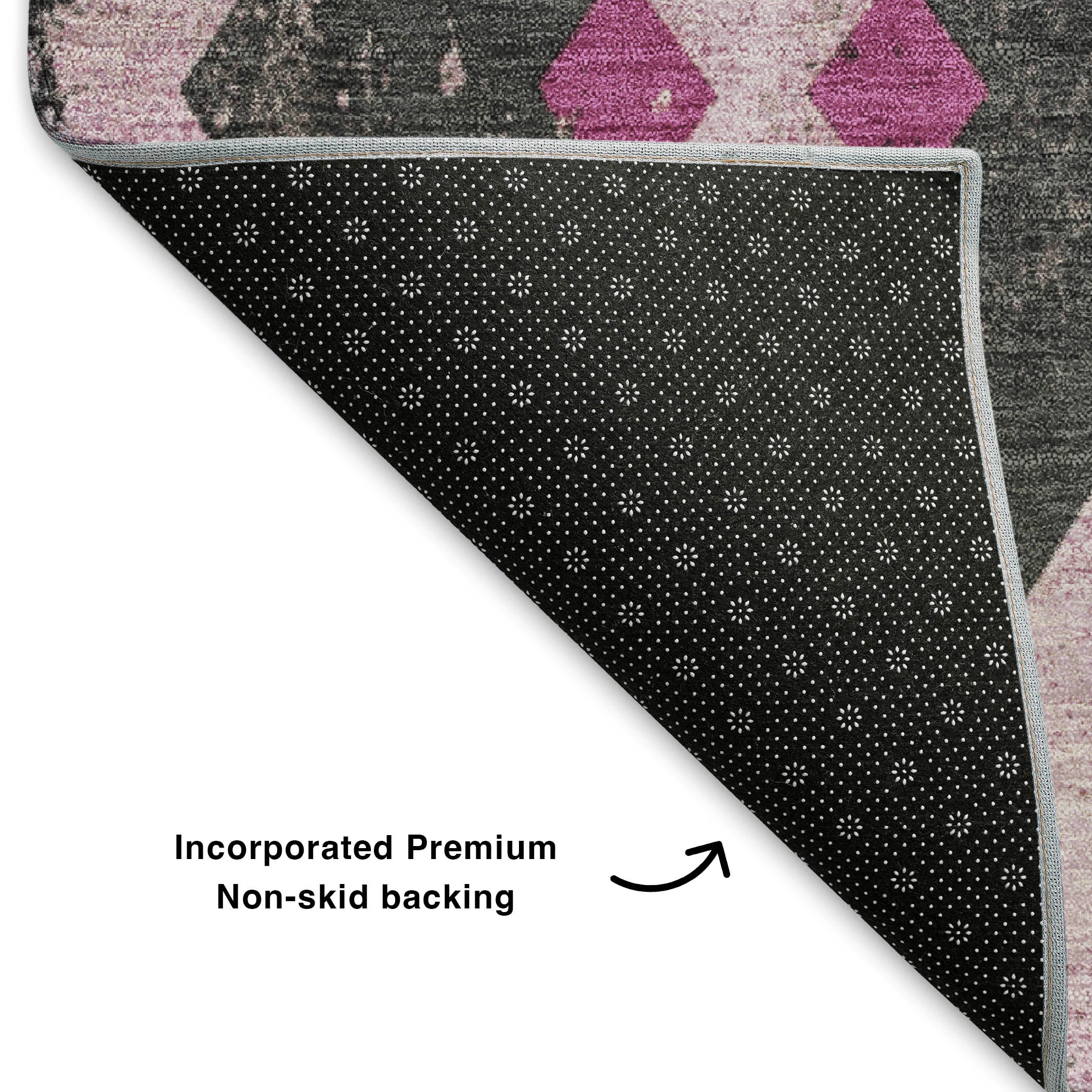Mostar Machine Washable Transitional Pink Rug 1'8" x 2'6" #shape_Rectangle