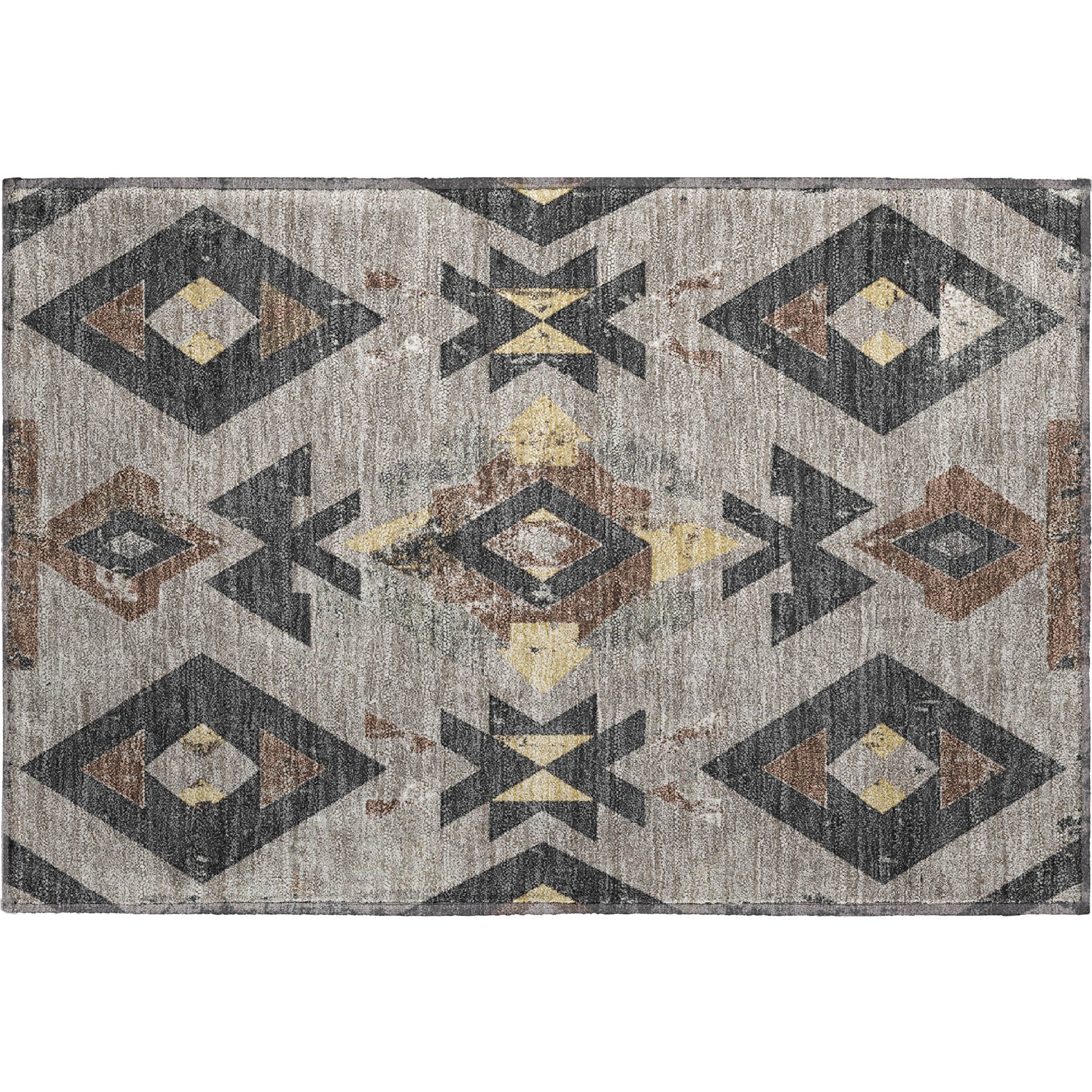 Mostar Machine Washable Transitional Taupe Brown Rug 1'8" x 2'6" #shape_Rectangle