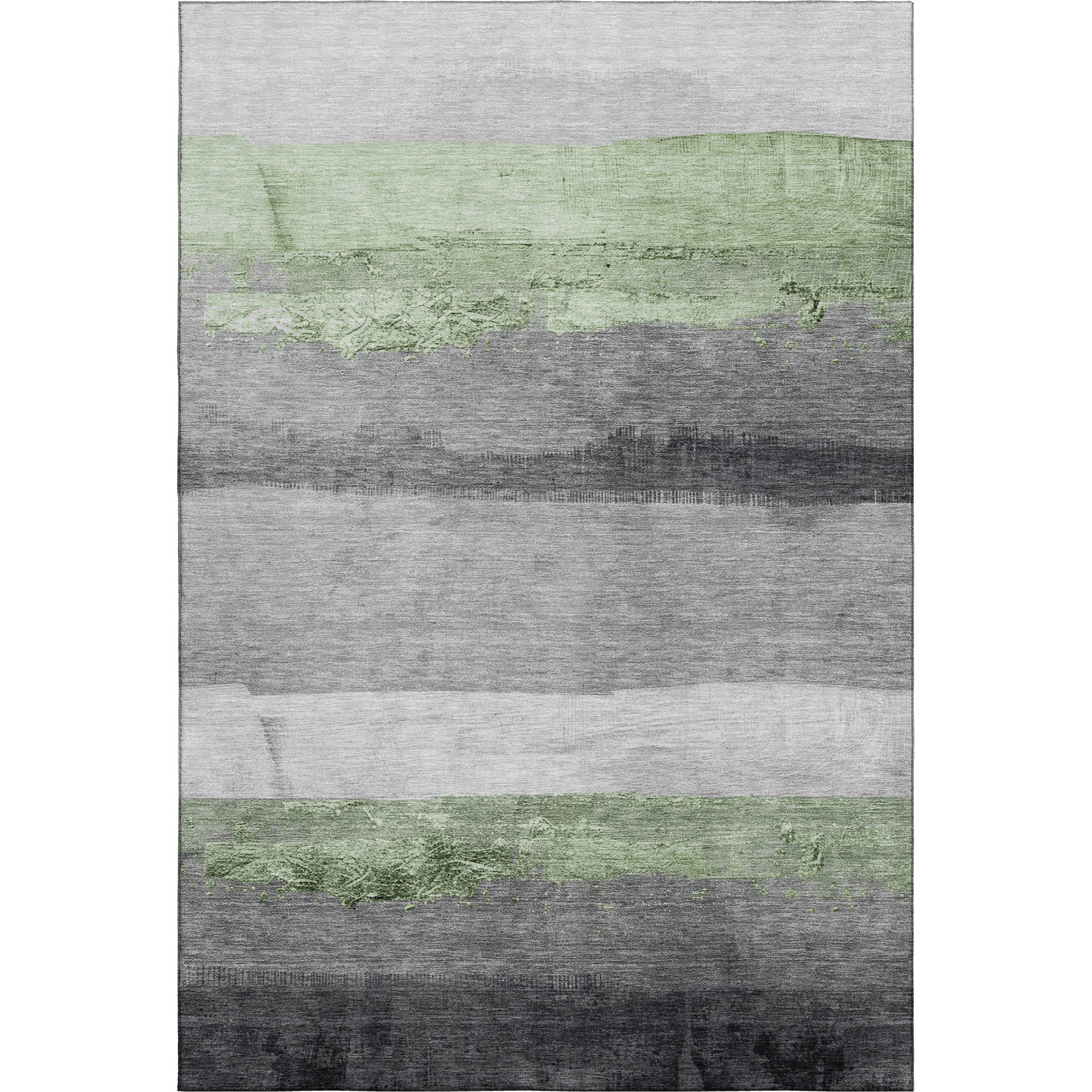 Nairobi Machine Washable Transitional Aloe Green Rug 2'6" x 3'10" #shape_Rectangle