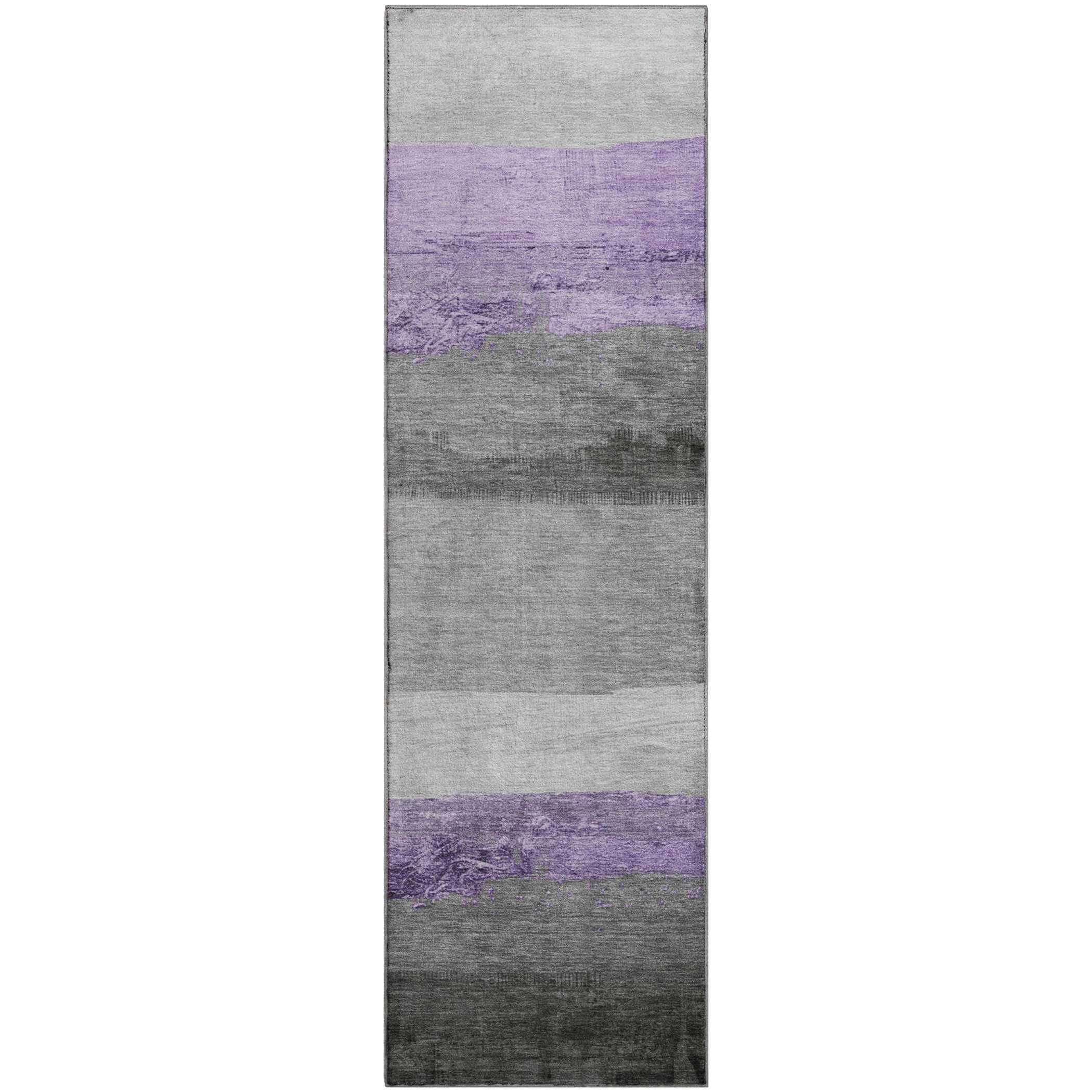 Nairobi Machine Washable Transitional Lavender Purple Rug 2'3" x 7'6" #shape_Runner