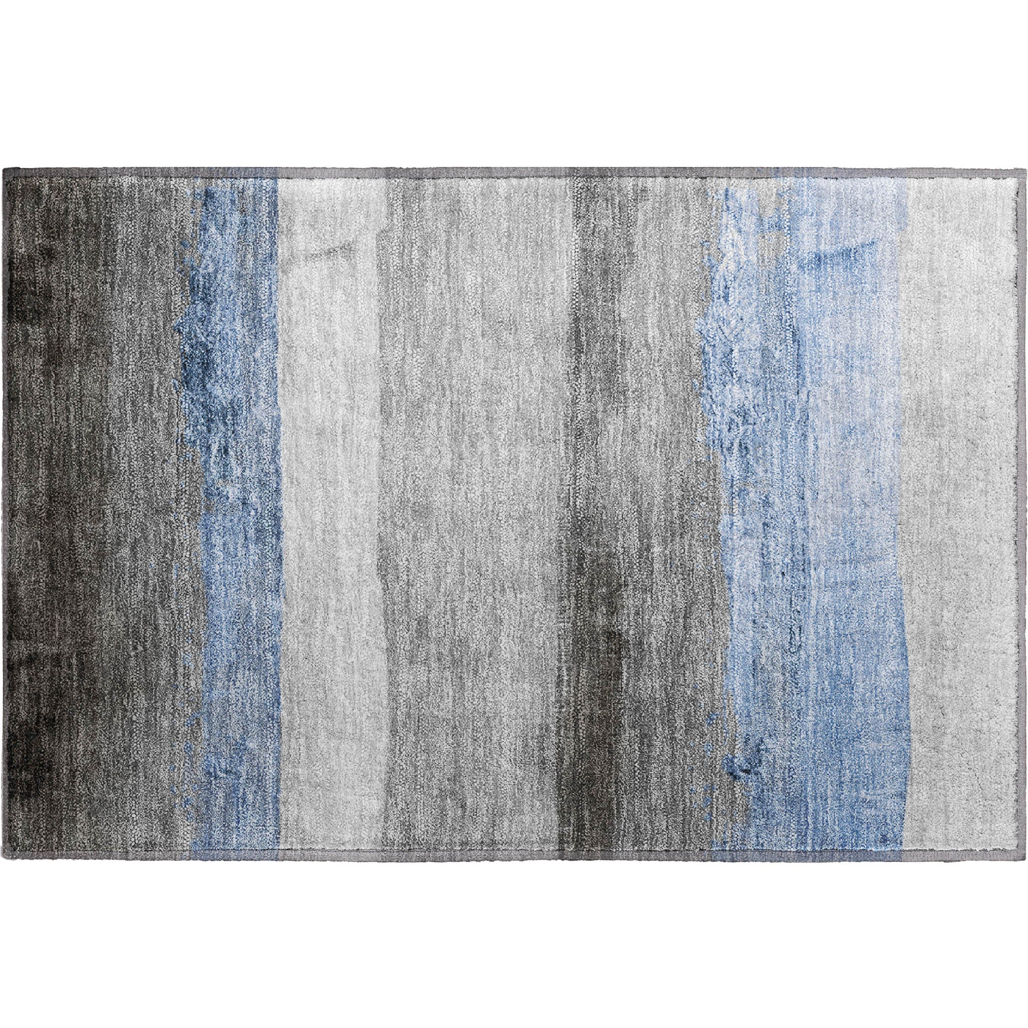 Nairobi Machine Washable Transitional Sky Blue Rug 1'8" x 2'6" #shape_Rectangle