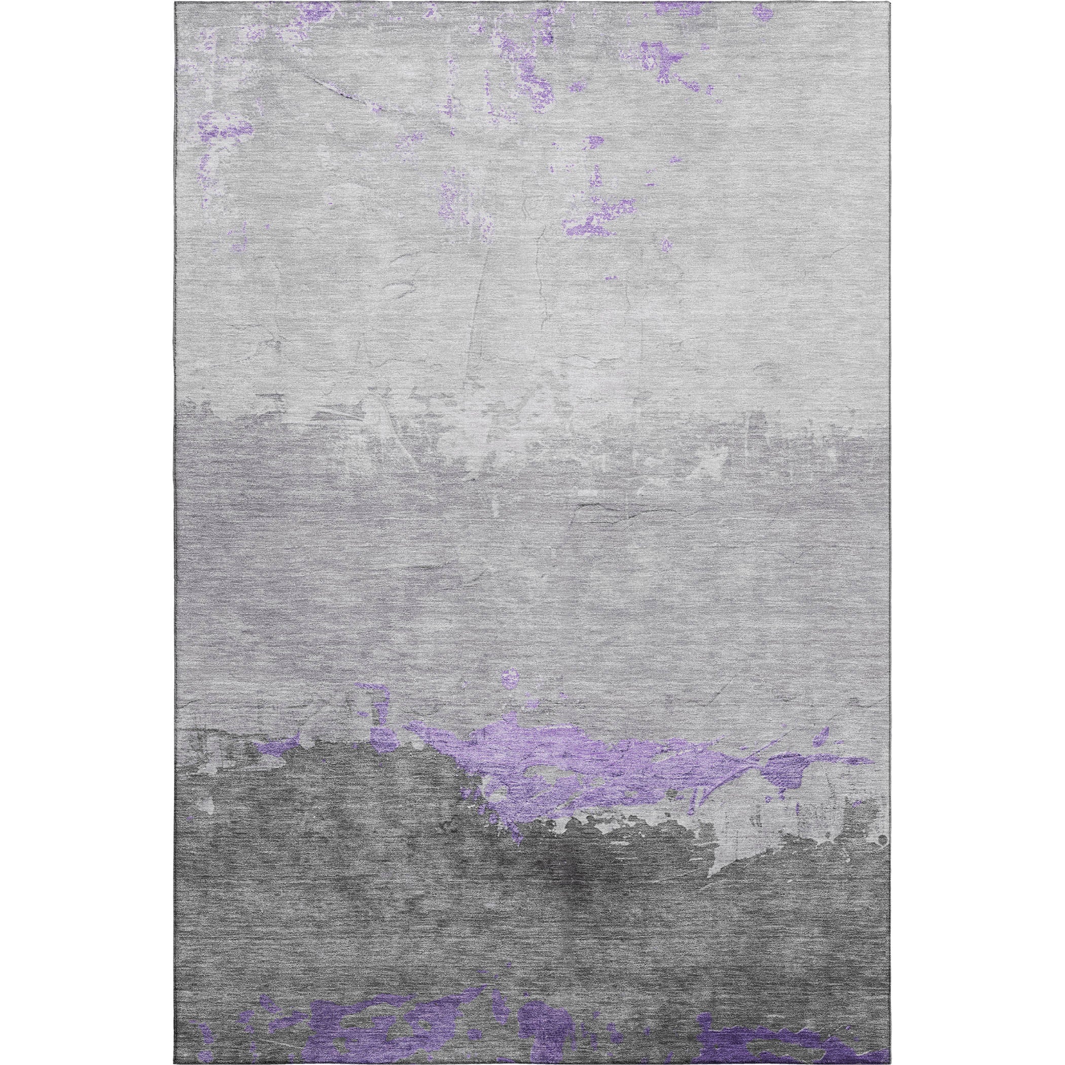 Zanzibar Machine Washable Transitional Purple Rug 2'6" x 3'10" #shape_Rectangle