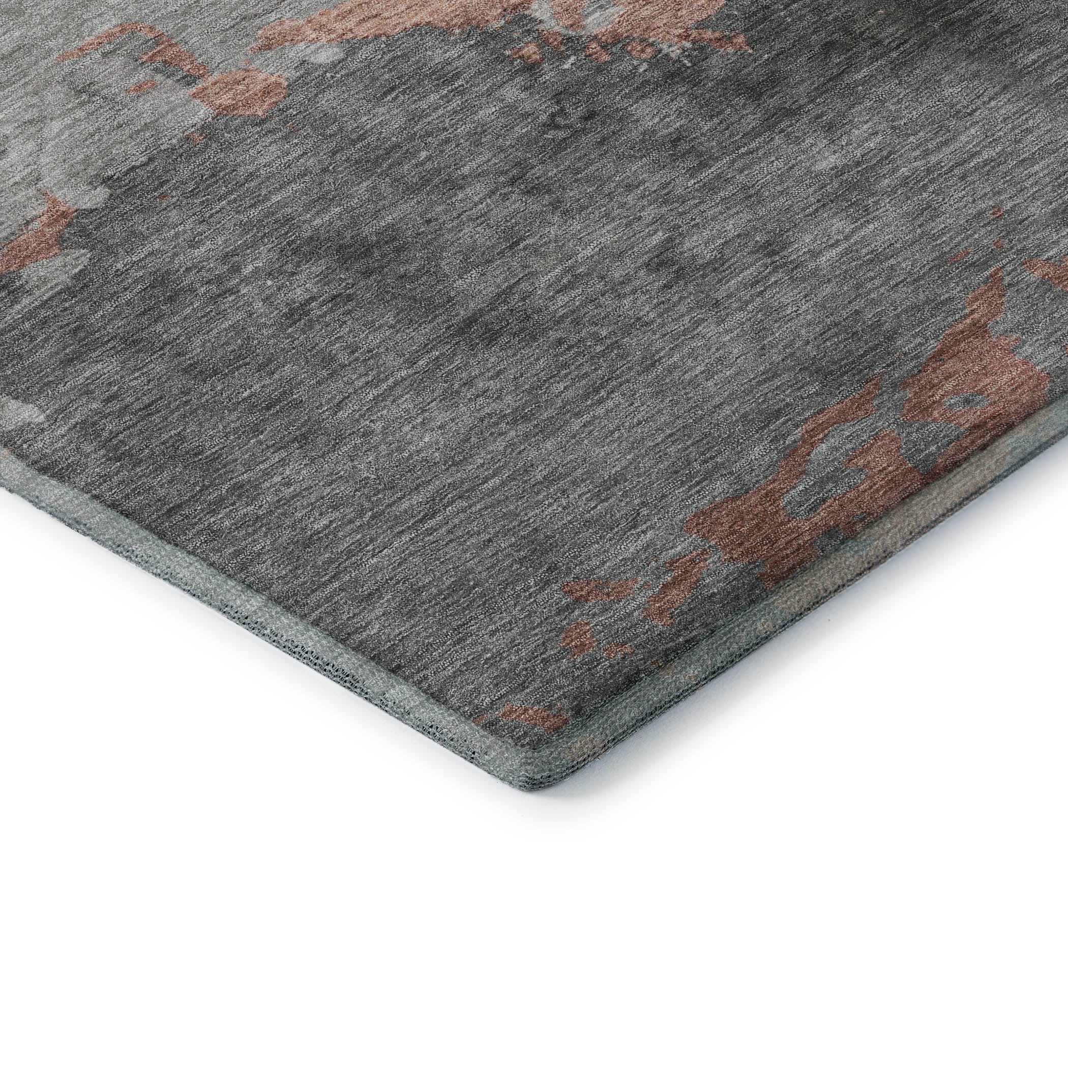 Zanzibar Machine Washable Transitional Salmon Orange Rug 1'8" x 2'6" #shape_Rectangle