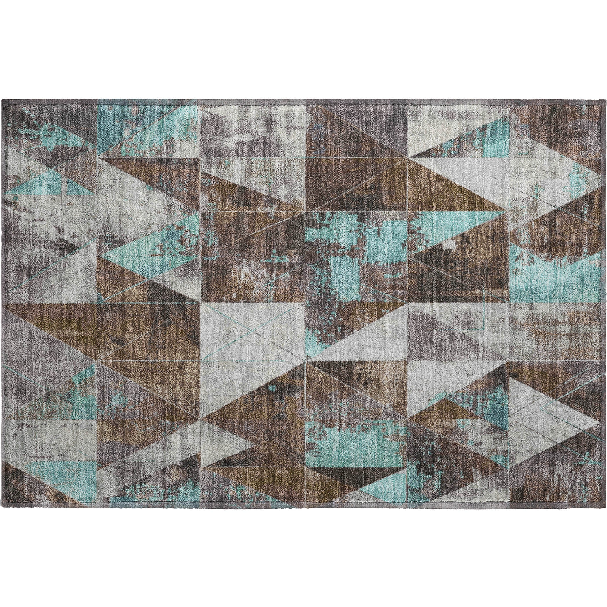 Lucerne Machine Washable Transitional Chocolate Brown Rug 1'8" x 2'6" #shape_Rectangle