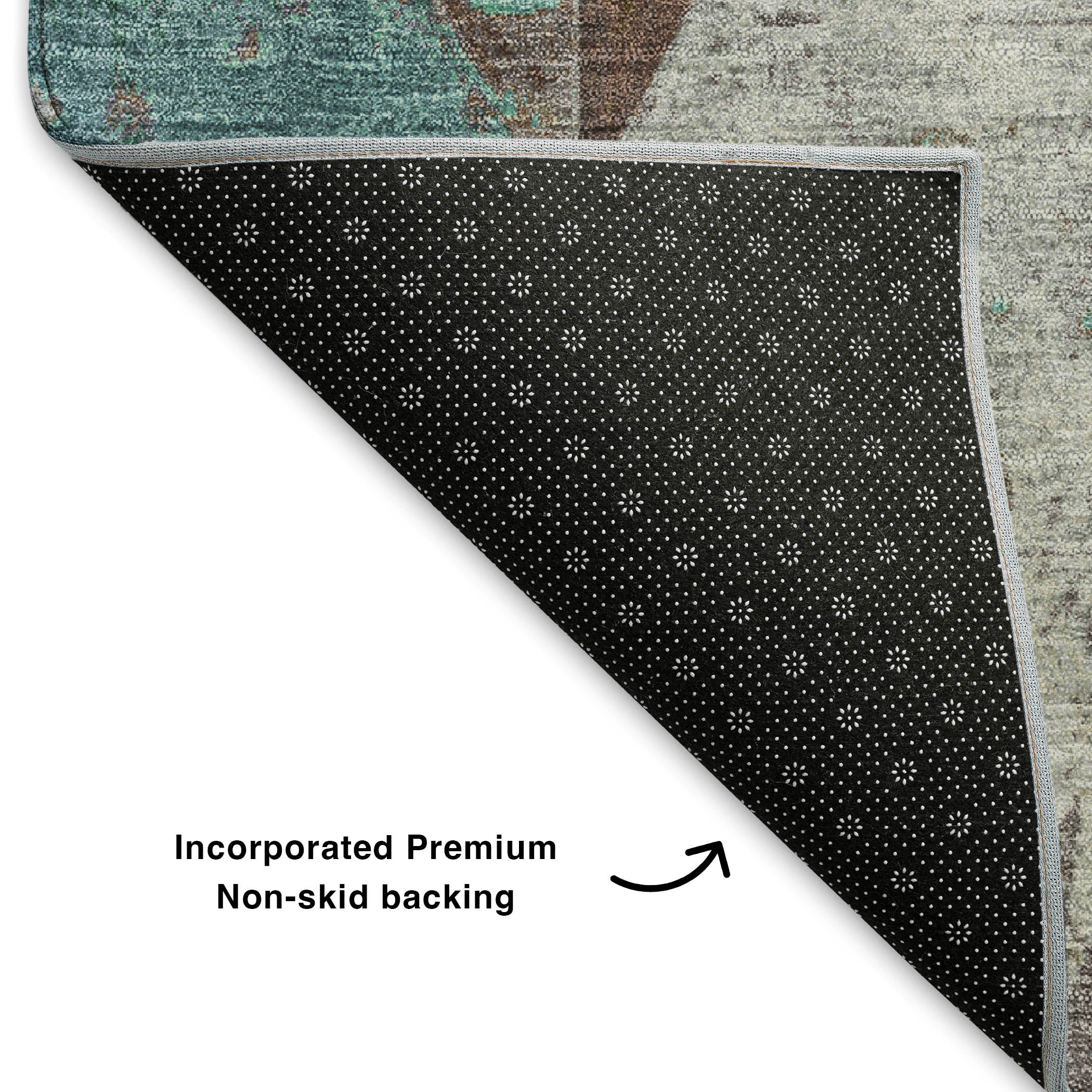 Lucerne Machine Washable Transitional Chocolate Brown Rug 1'8" x 2'6" #shape_Rectangle