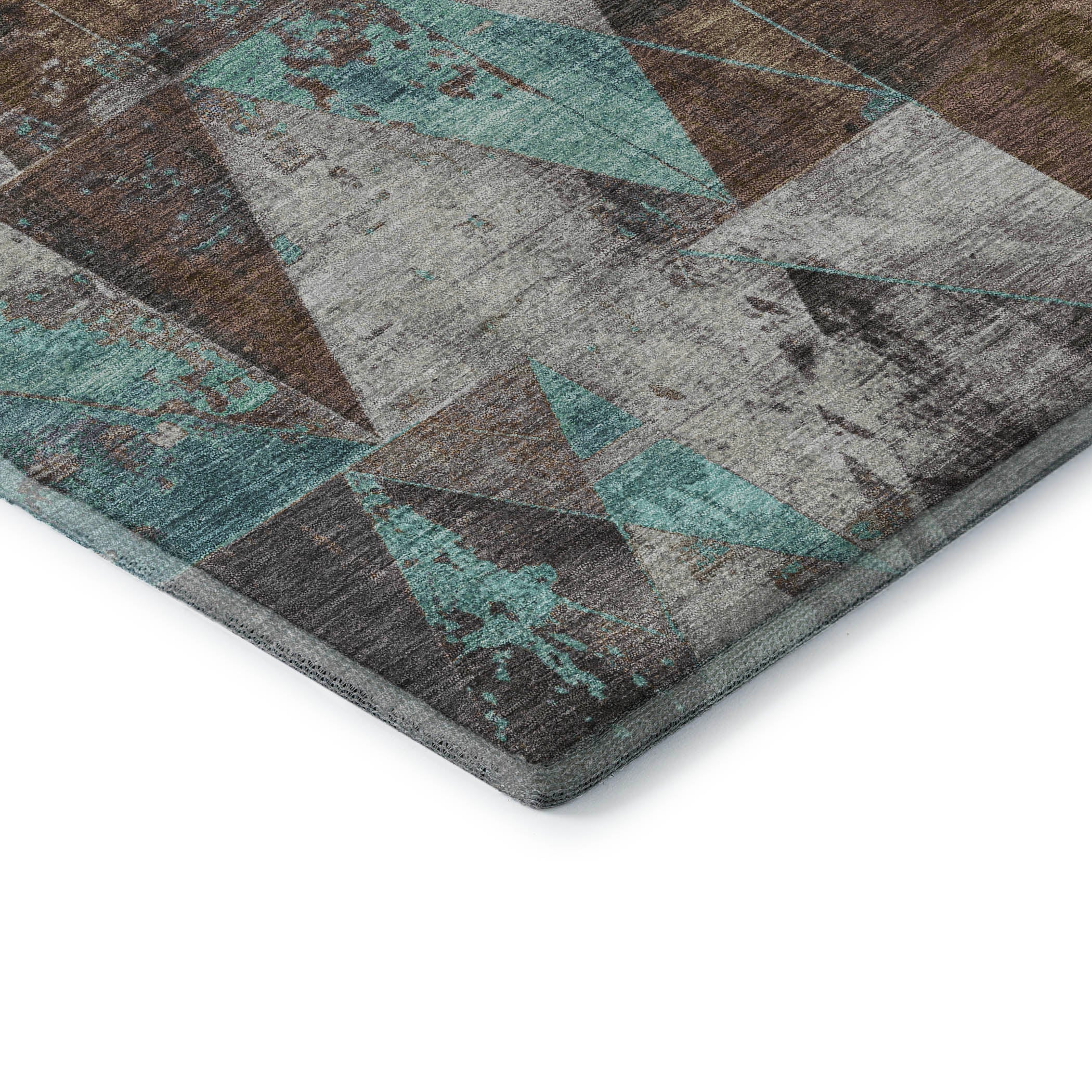 Lucerne Machine Washable Transitional Chocolate Brown Rug 1'8" x 2'6" #shape_Rectangle