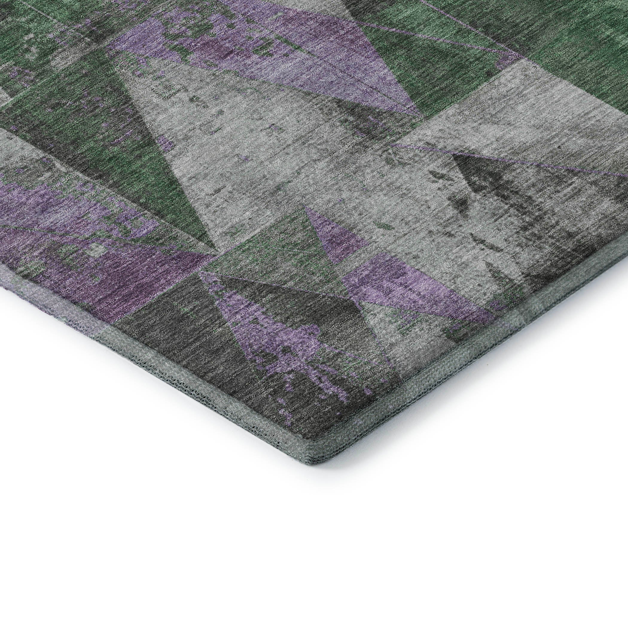 Lucerne Machine Washable Transitional Emerald Green Rug 1'8" x 2'6" #shape_Rectangle