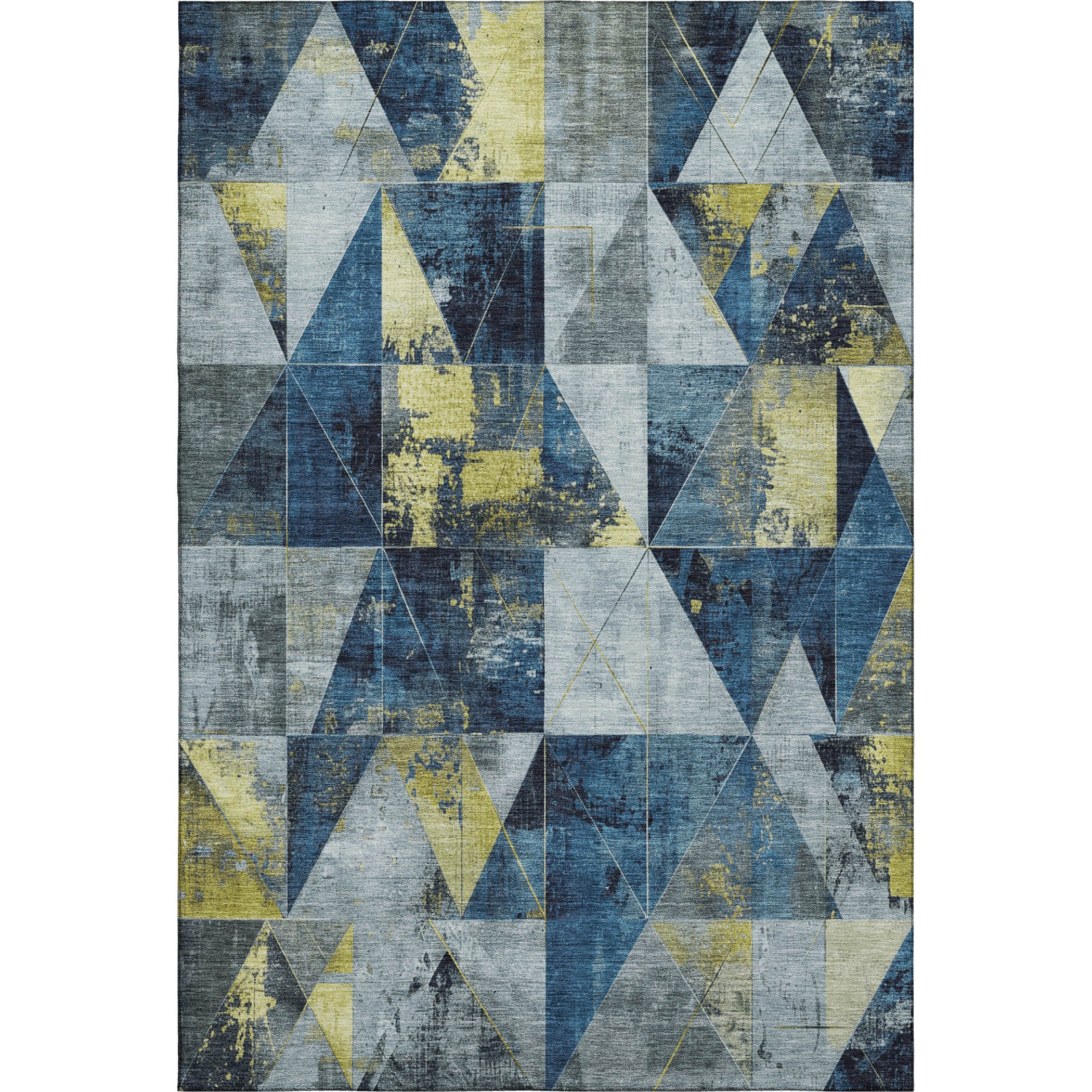 Lucerne Machine Washable Transitional Navy Blue Rug 2'6" x 3'10" #shape_Rectangle