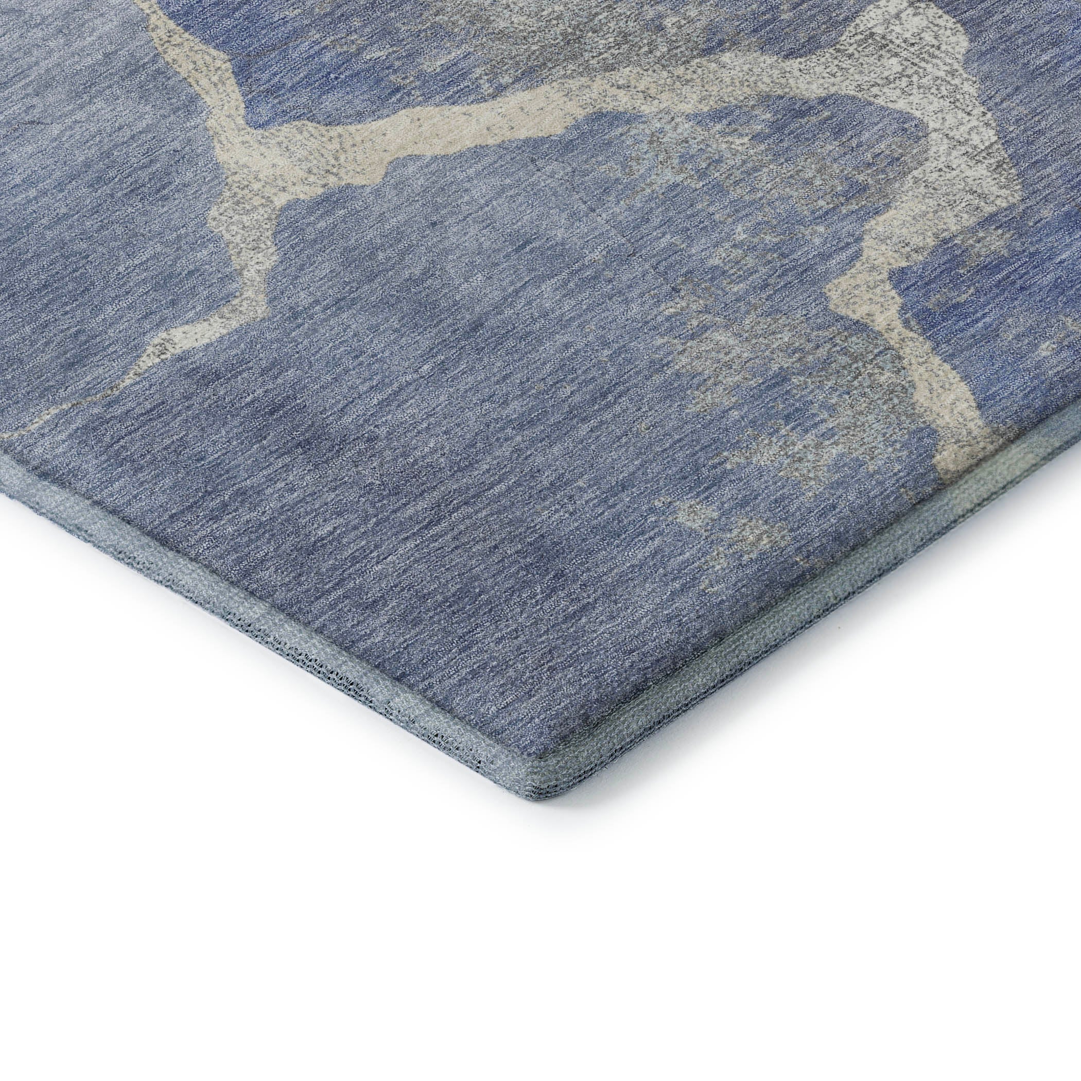 Hoi An Machine Washable Transitional Denim Blue Rug 1'8" x 2'6" #shape_Rectangle