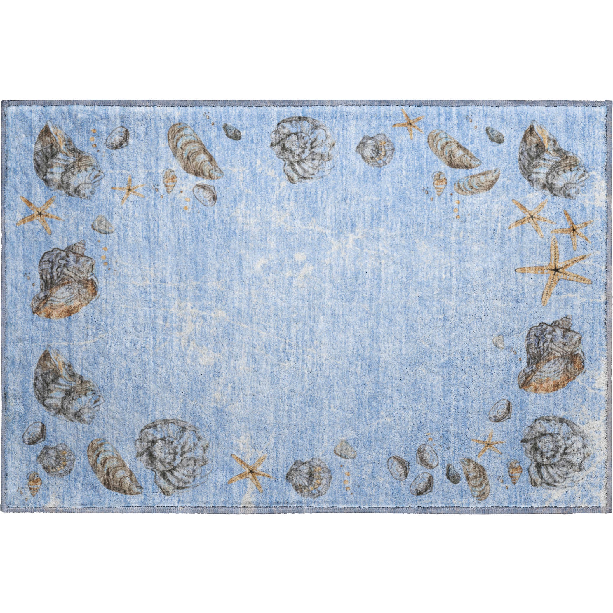 Florence Machine Washable Coastal Blue Rug 1'8" x 2'6" #shape_Rectangle