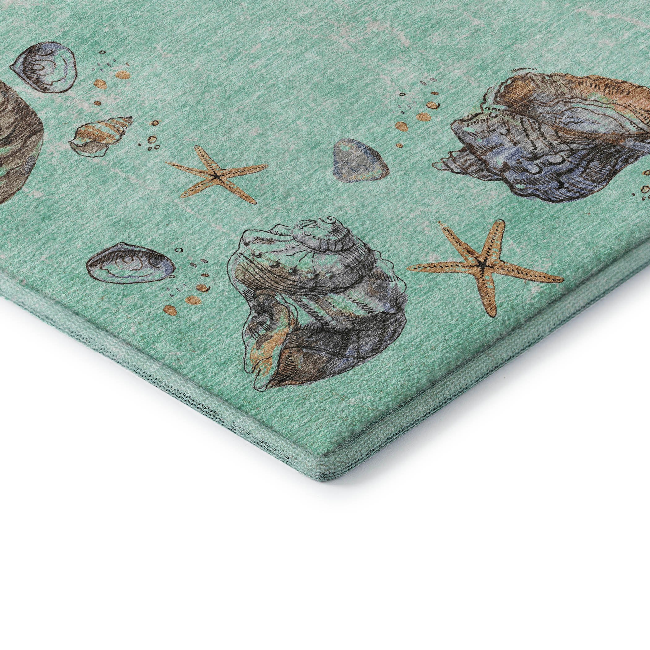 Florence Machine Washable Coastal Green Rug 1'8" x 2'6" #shape_Rectangle