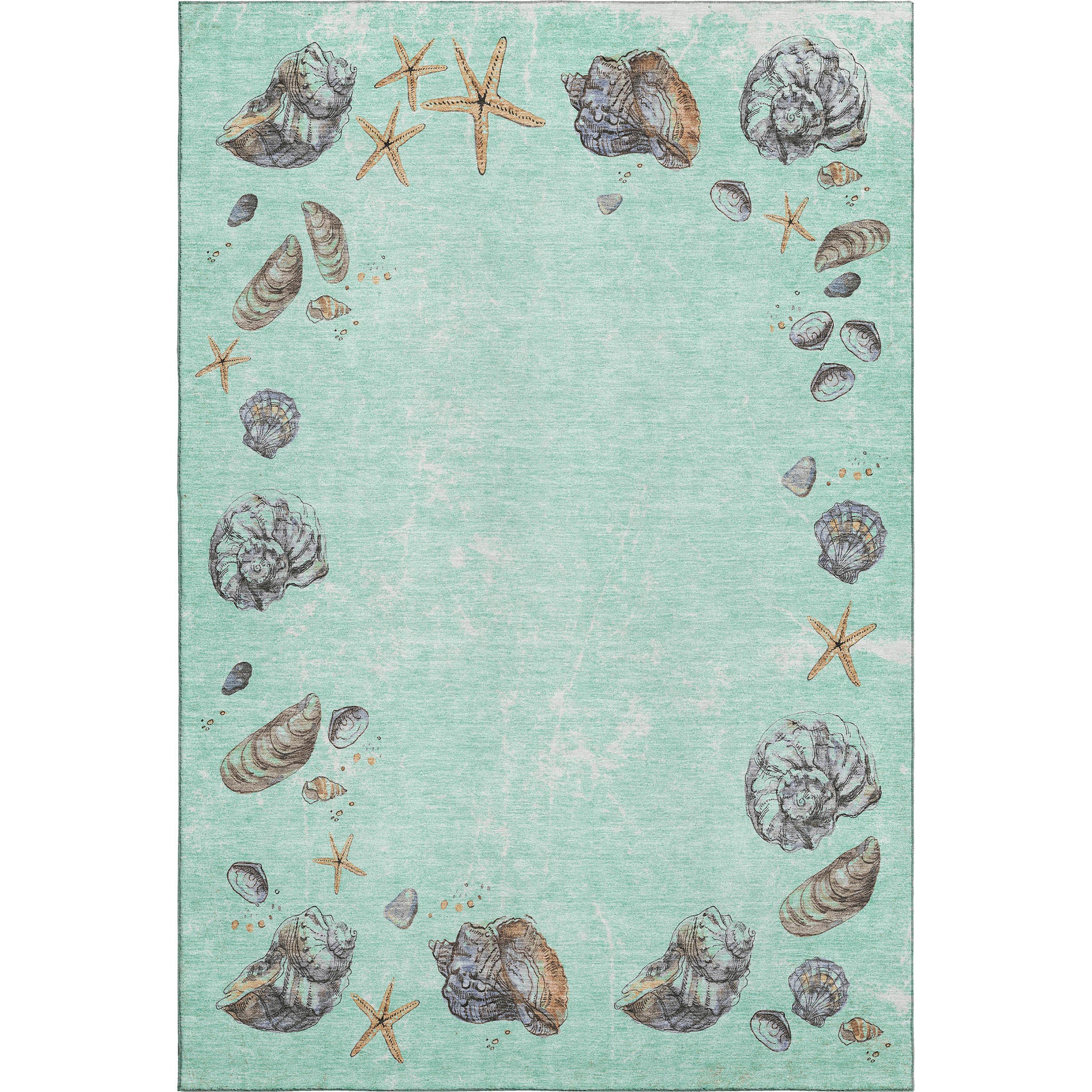 Florence Machine Washable Coastal Green Rug 2'6" x 3'10" #shape_Rectangle