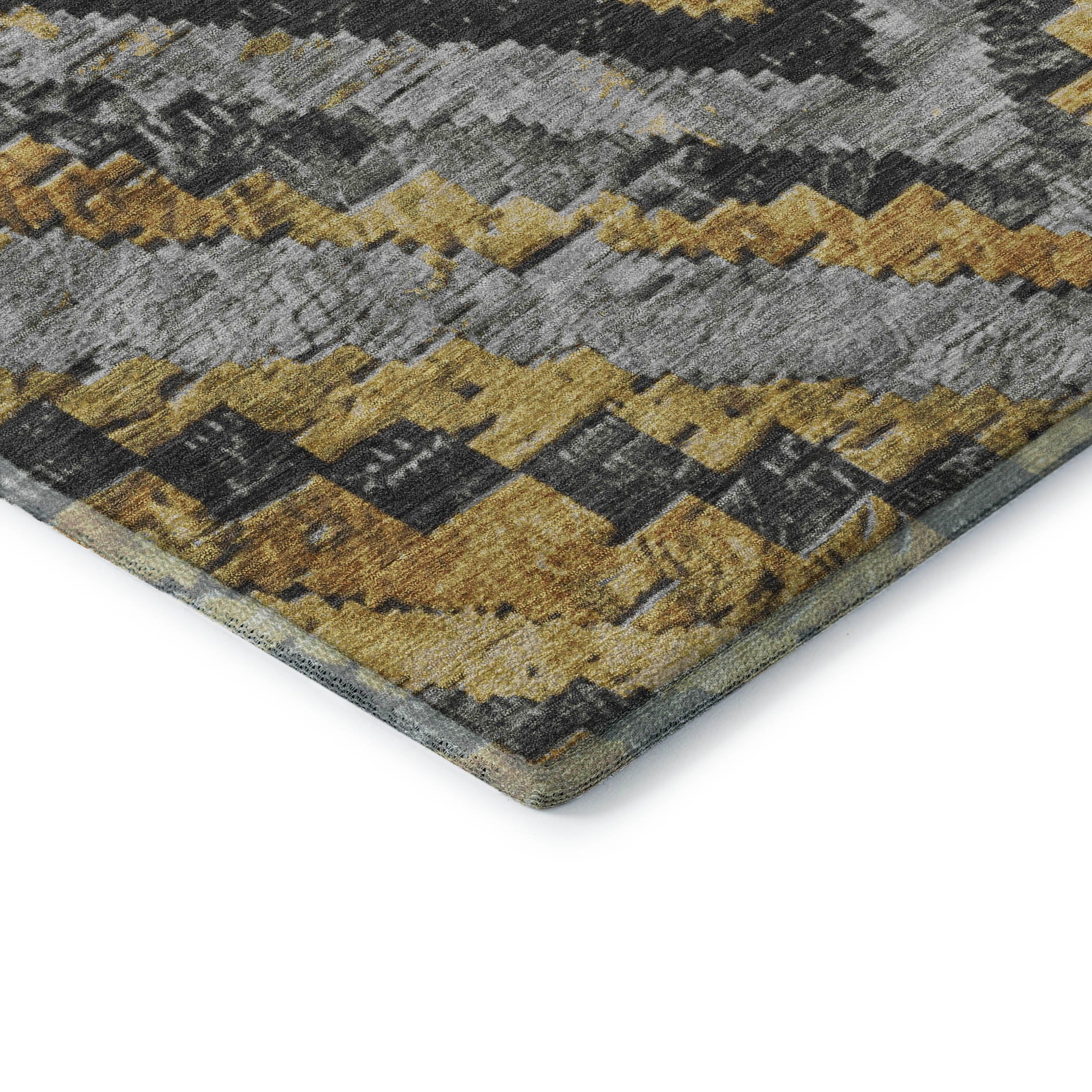Porto Machine Washable Transitional Gold Rug 1'8" x 2'6" #shape_Rectangle