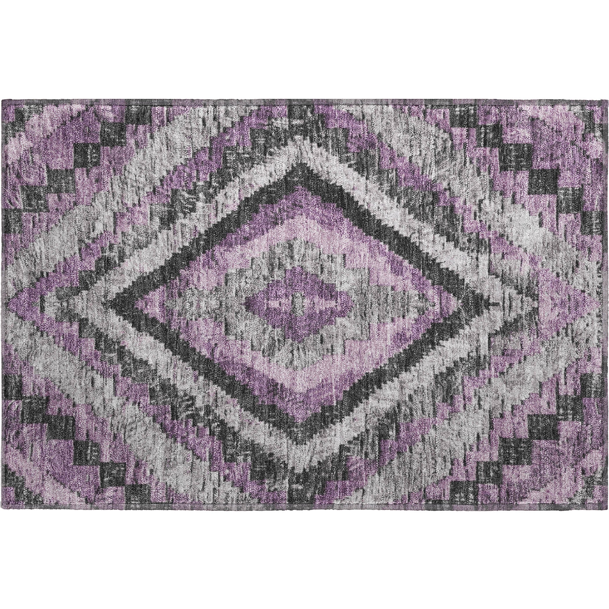Porto Machine Washable Transitional Lavender Purple Rug 1'8" x 2'6" #shape_Rectangle