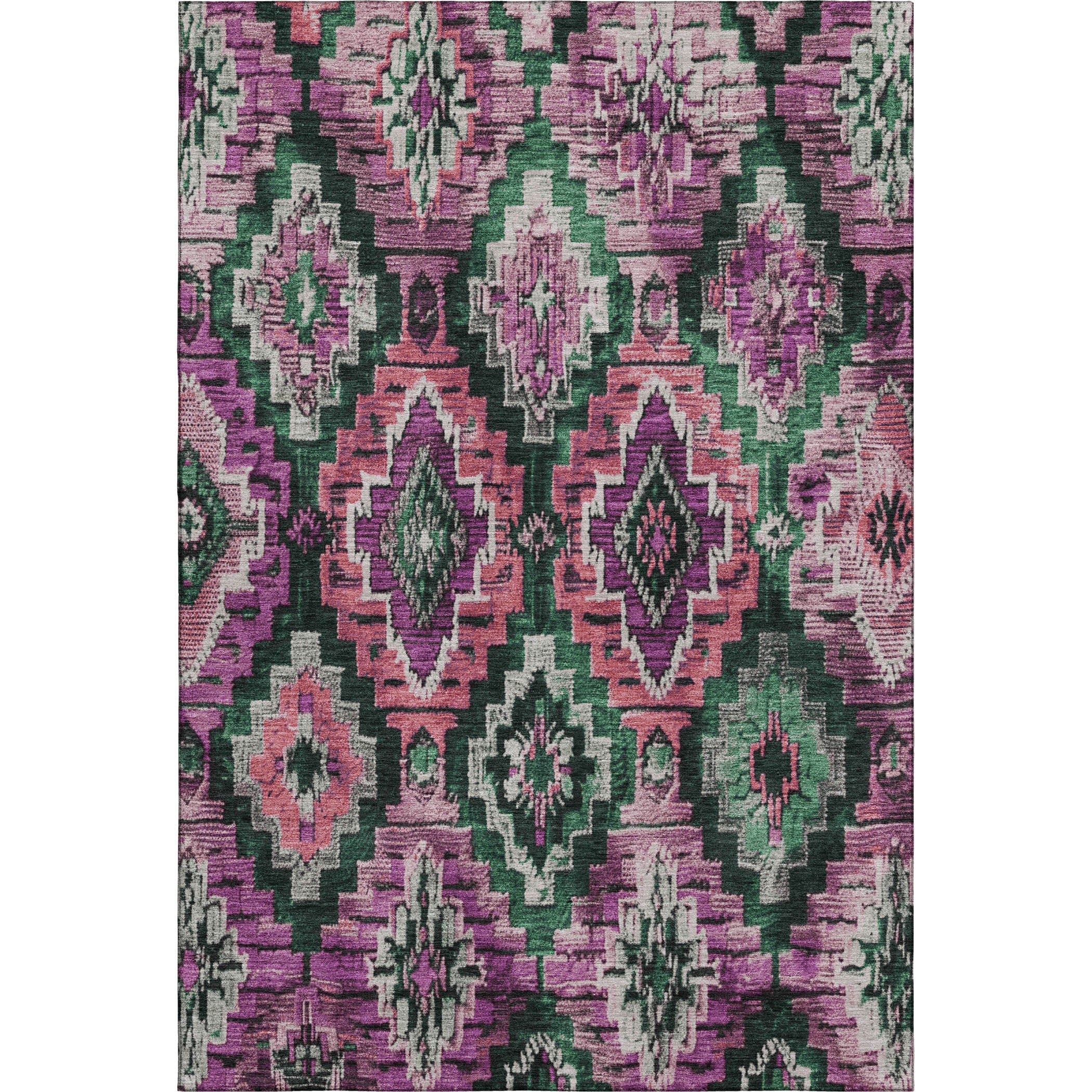 Kathmandu Machine Washable Transitional Blush Pink Rug 2'6" x 3'10" #shape_Rectangle