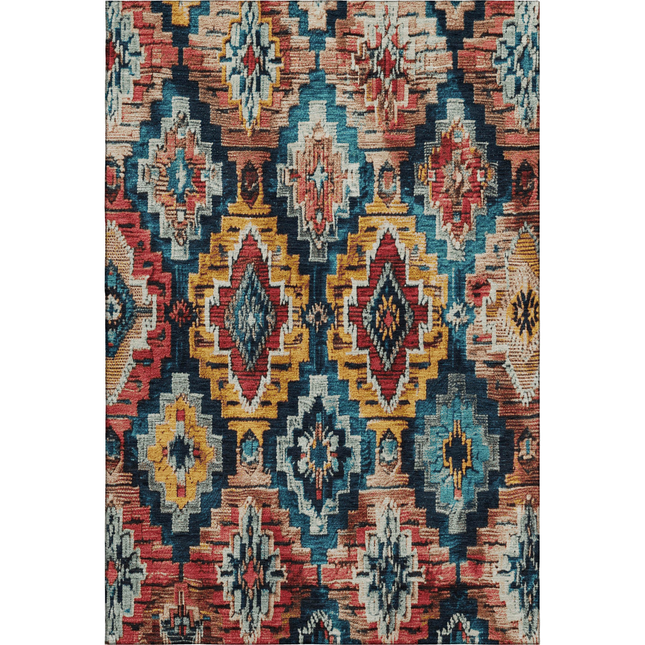 Kathmandu Machine Washable Transitional Rust Orange Rug 2'6" x 3'10" #shape_Rectangle