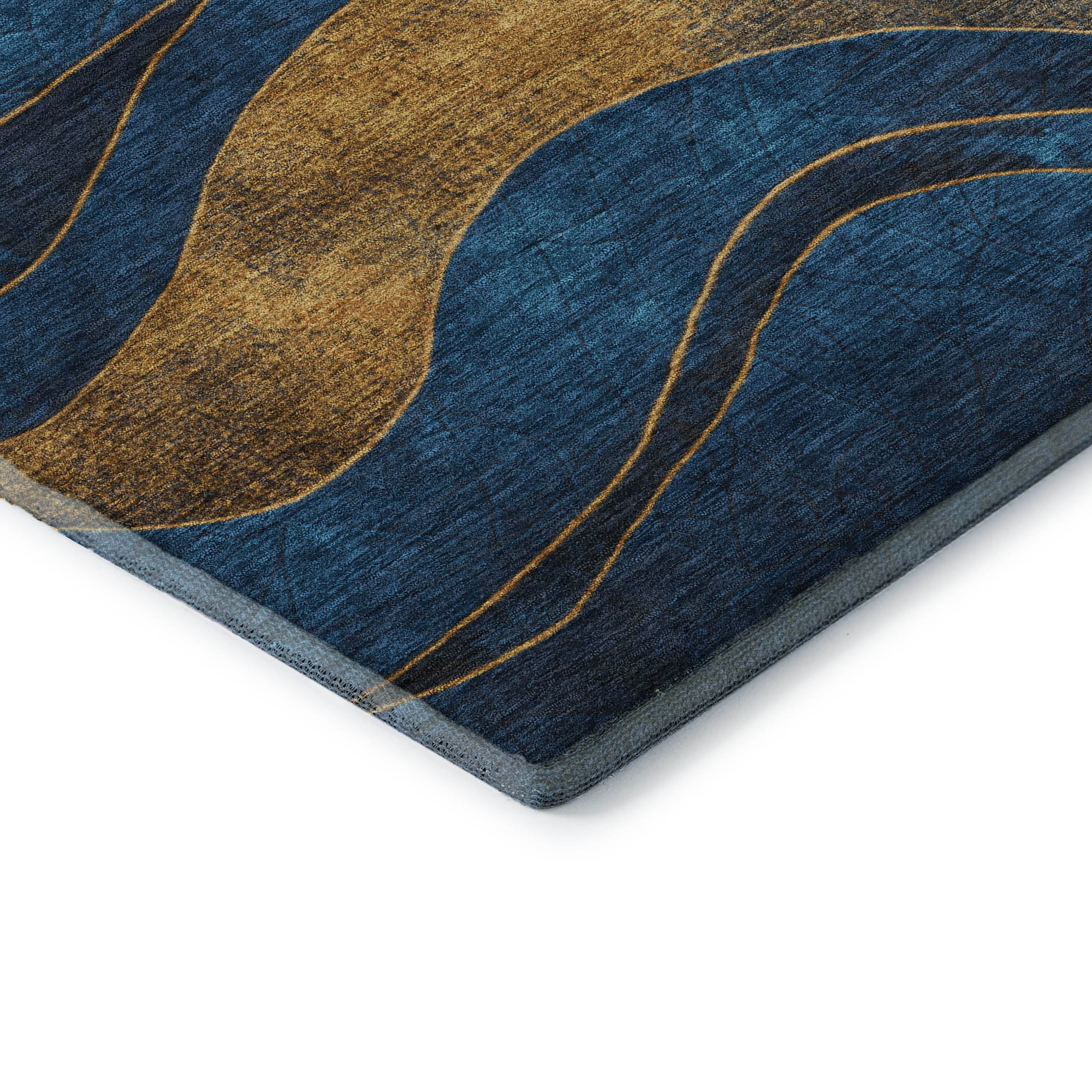 Nairobi Machine Washable Transitional Blue Rug 1'8" x 2'6" #shape_Rectangle