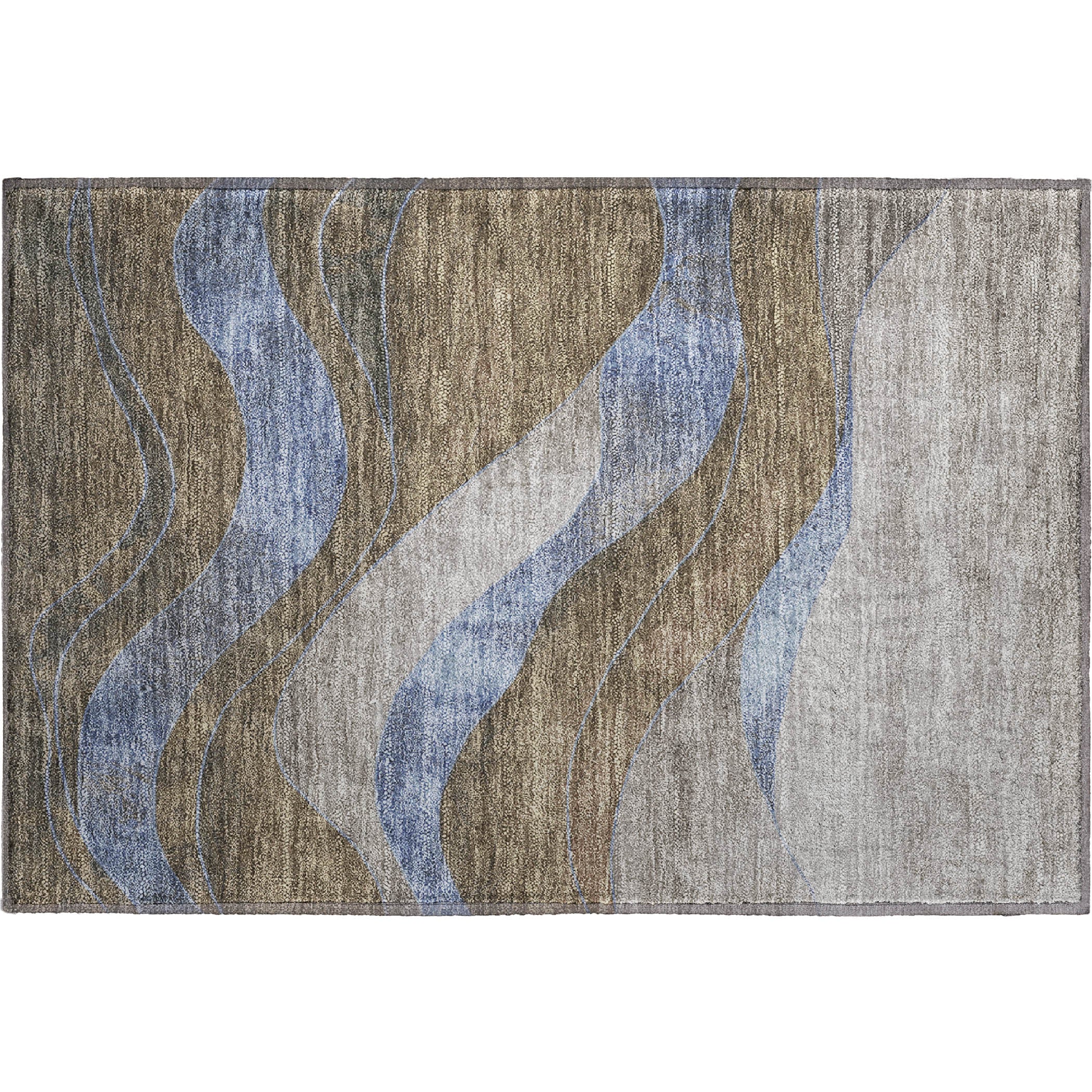 Nairobi Machine Washable Transitional Taupe Brown Rug 1'8" x 2'6" #shape_Rectangle