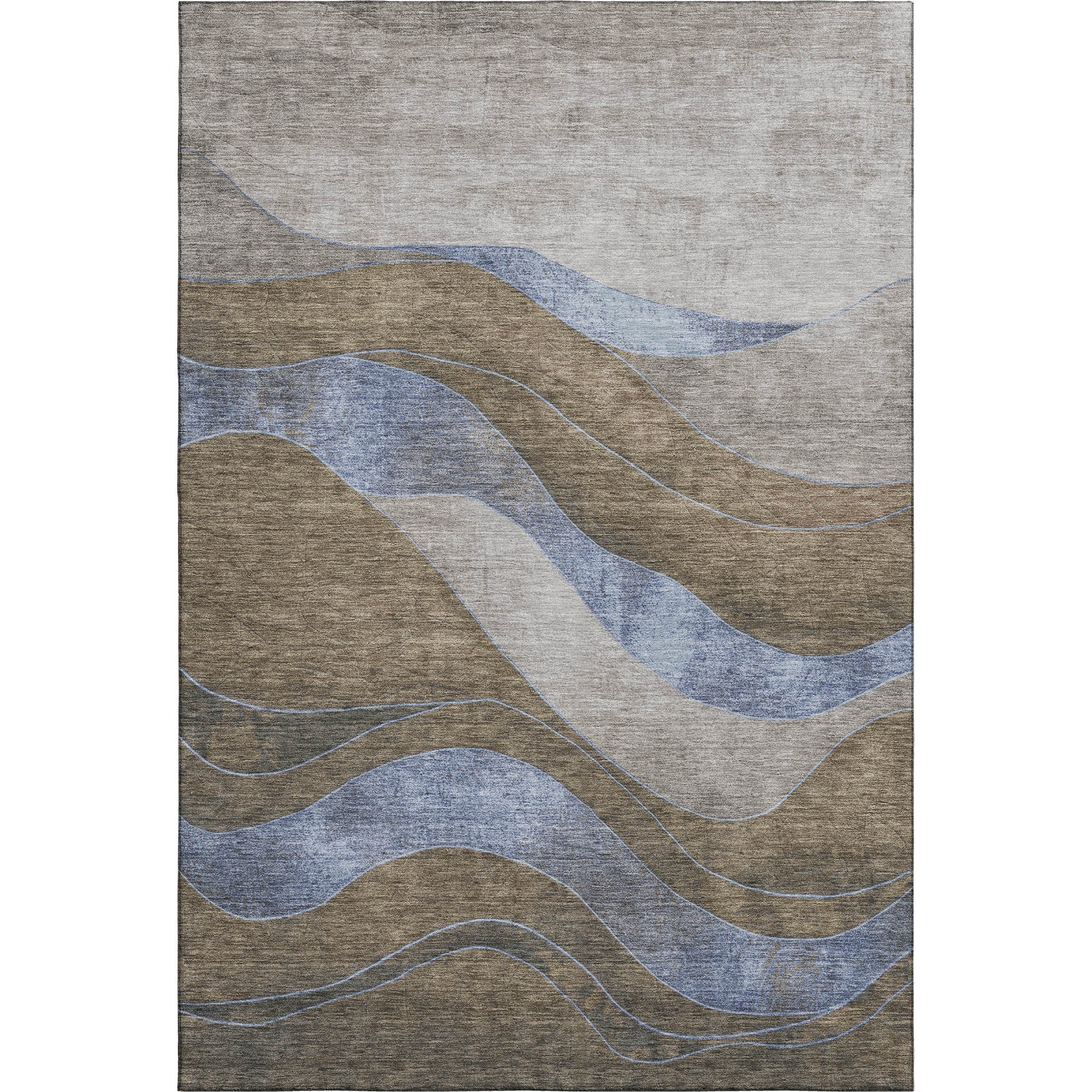 Nairobi Machine Washable Transitional Taupe Brown Rug 2'6" x 3'10" #shape_Rectangle