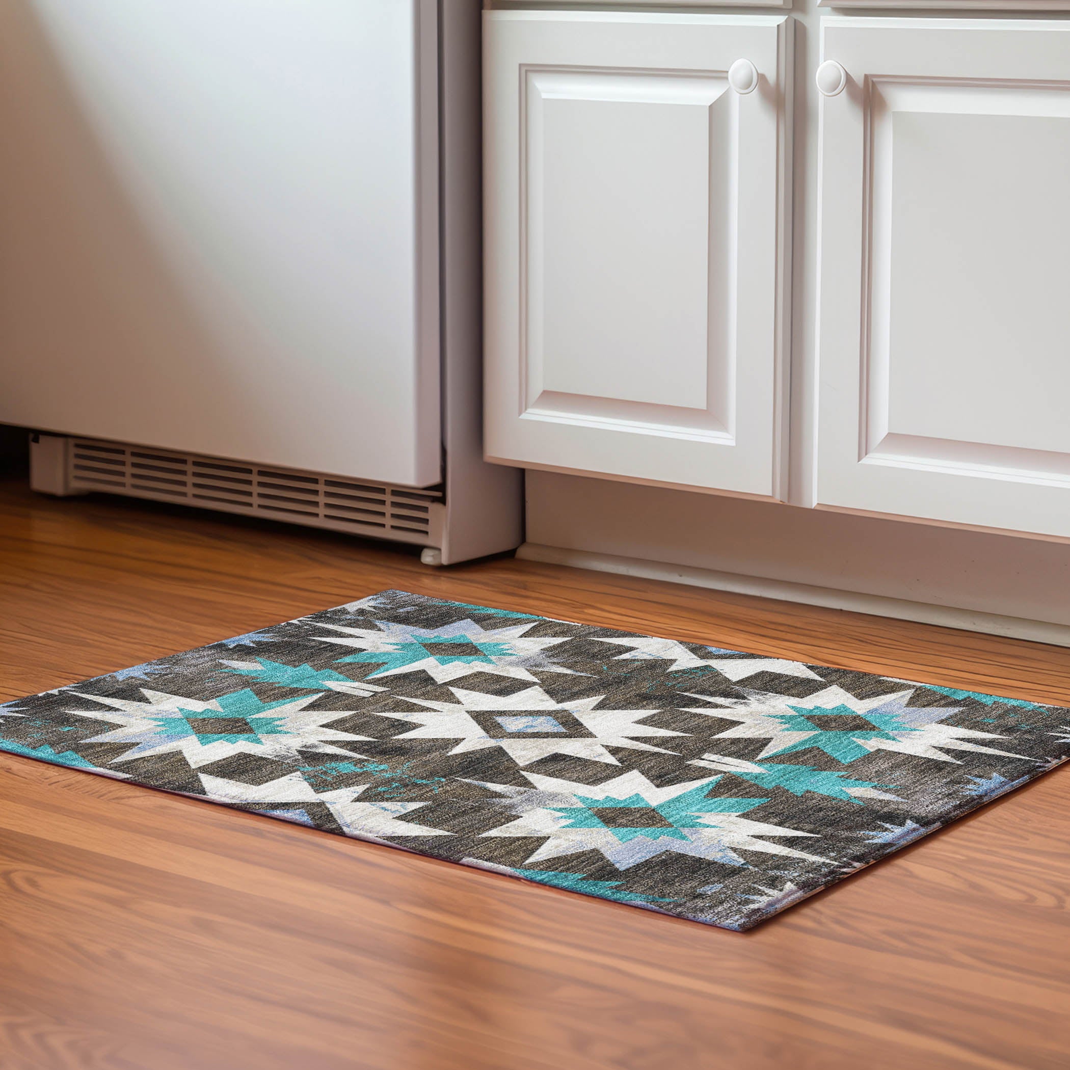 Chiang Mai Machine Washable Transitional Brown Rug 1'8" x 2'6" #shape_Rectangle