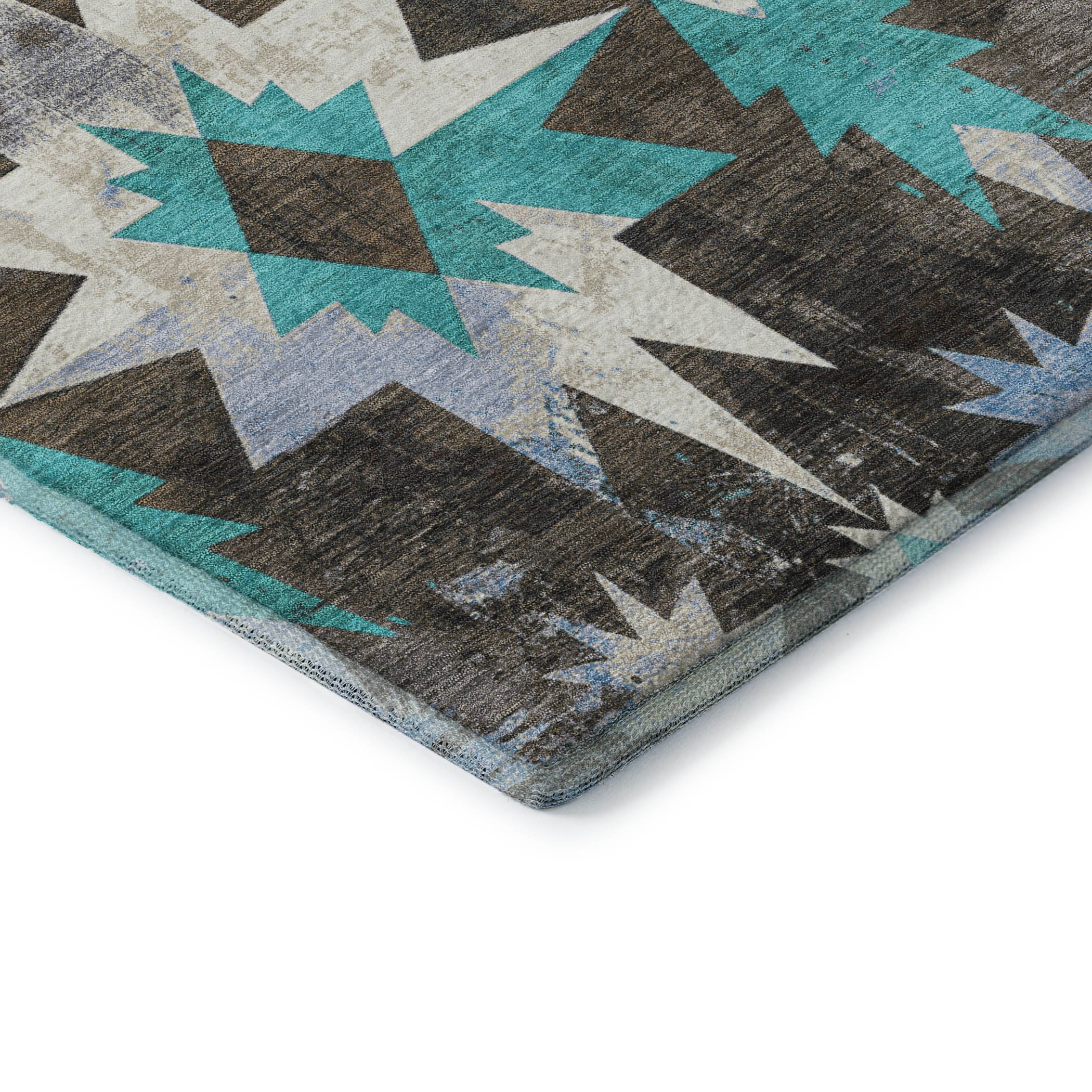Chiang Mai Machine Washable Transitional Brown Rug 1'8" x 2'6" #shape_Rectangle