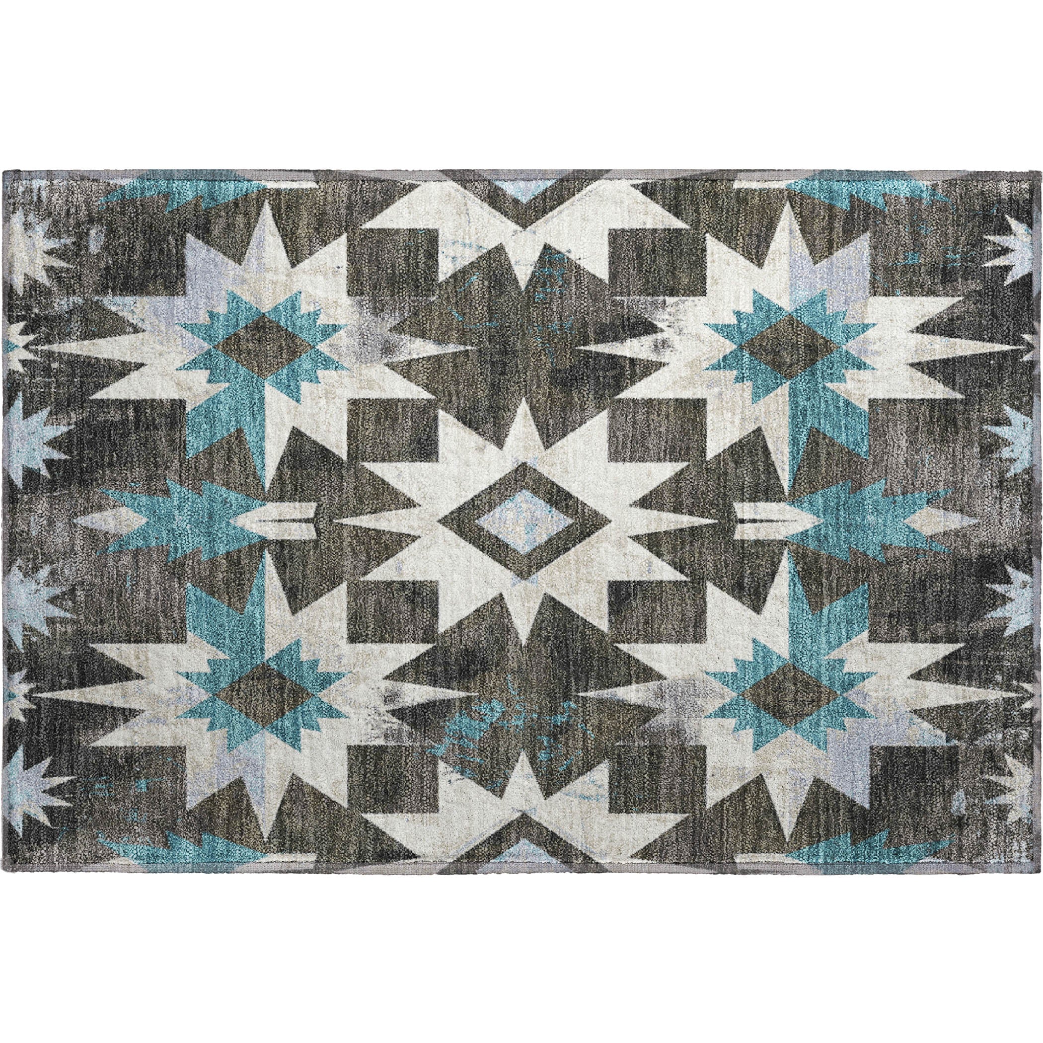 Chiang Mai Machine Washable Transitional Coffee Brown Rug 1'8" x 2'6" #shape_Rectangle