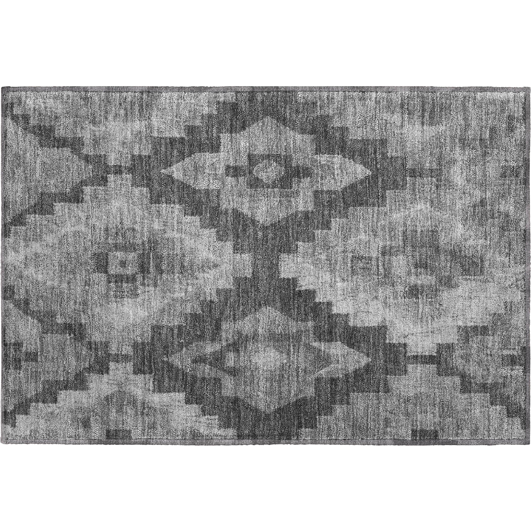 Cusco Machine Washable Transitional Gray Rug 1'8" x 2'6" #shape_Rectangle