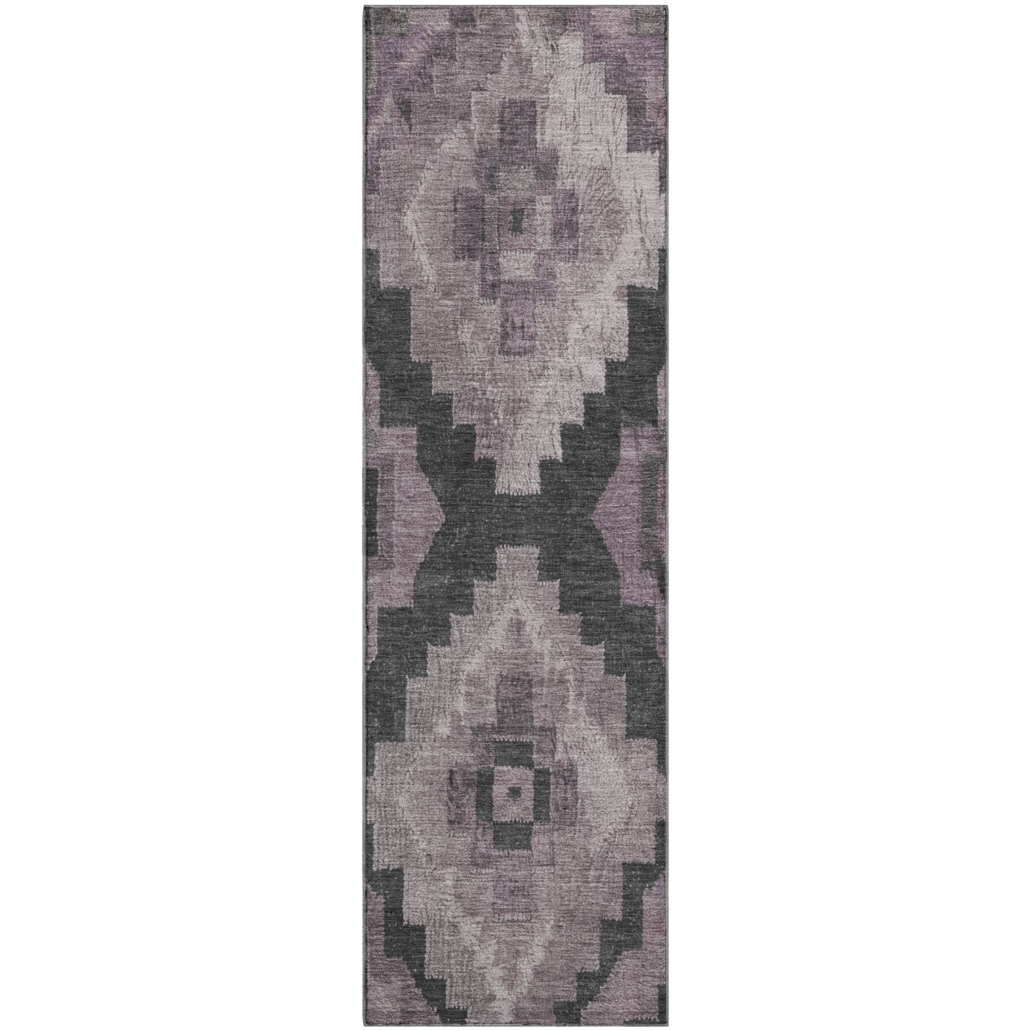 Cusco Machine Washable Transitional Lavender Purple Rug 2'3" x 7'6" #shape_Runner
