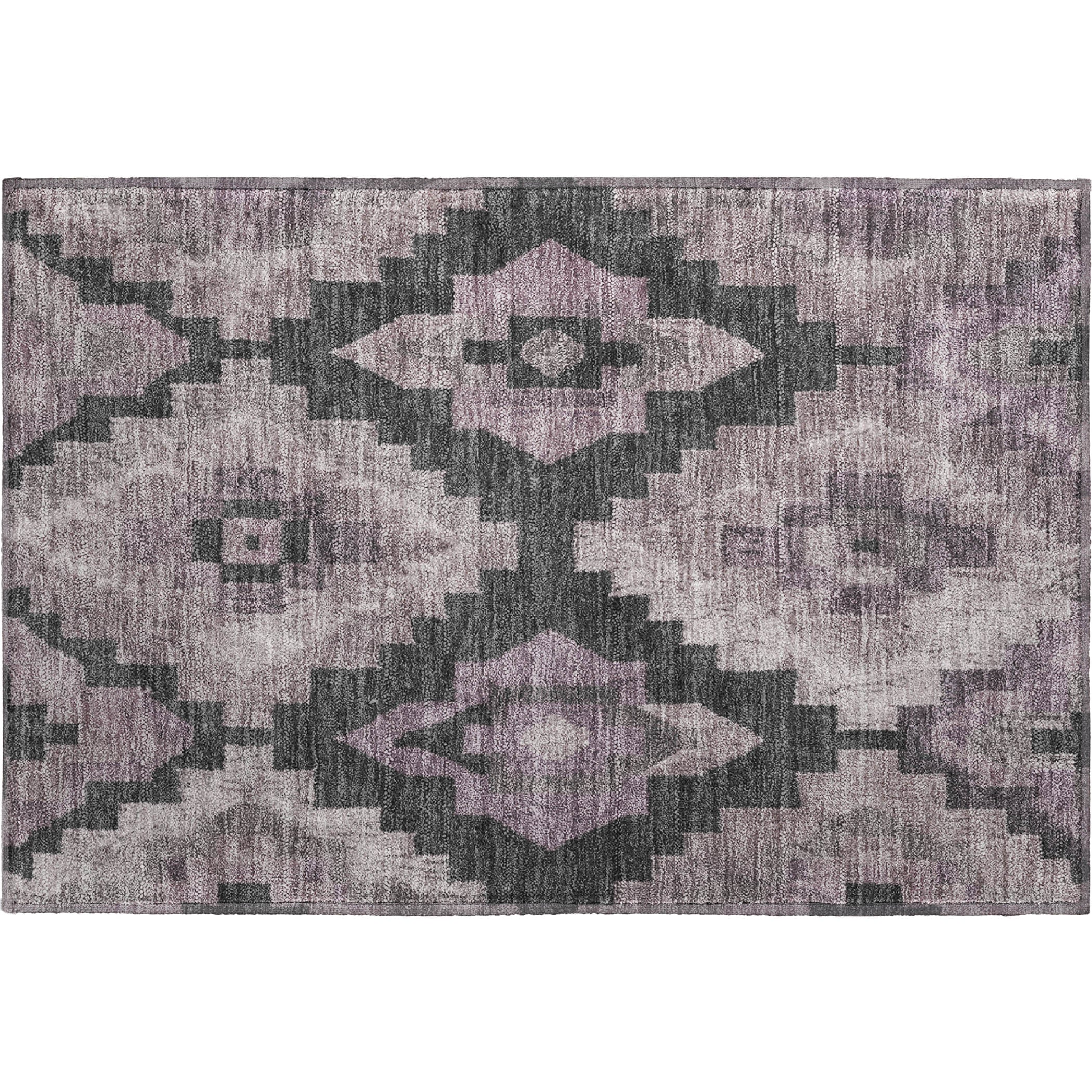 Cusco Machine Washable Transitional Lavender Purple Rug 1'8" x 2'6" #shape_Rectangle