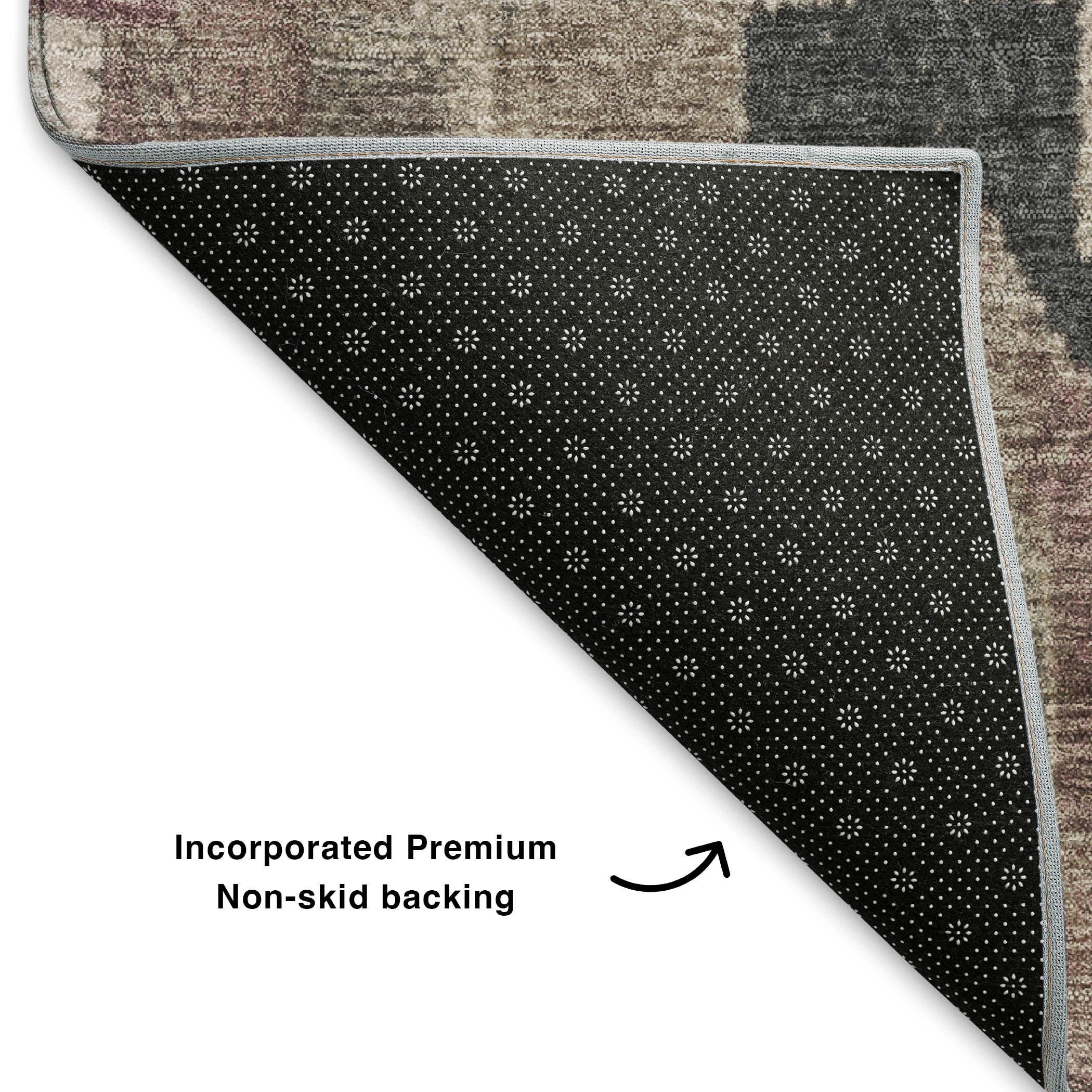 Cusco Machine Washable Transitional Taupe Brown Rug 1'8" x 2'6" #shape_Rectangle