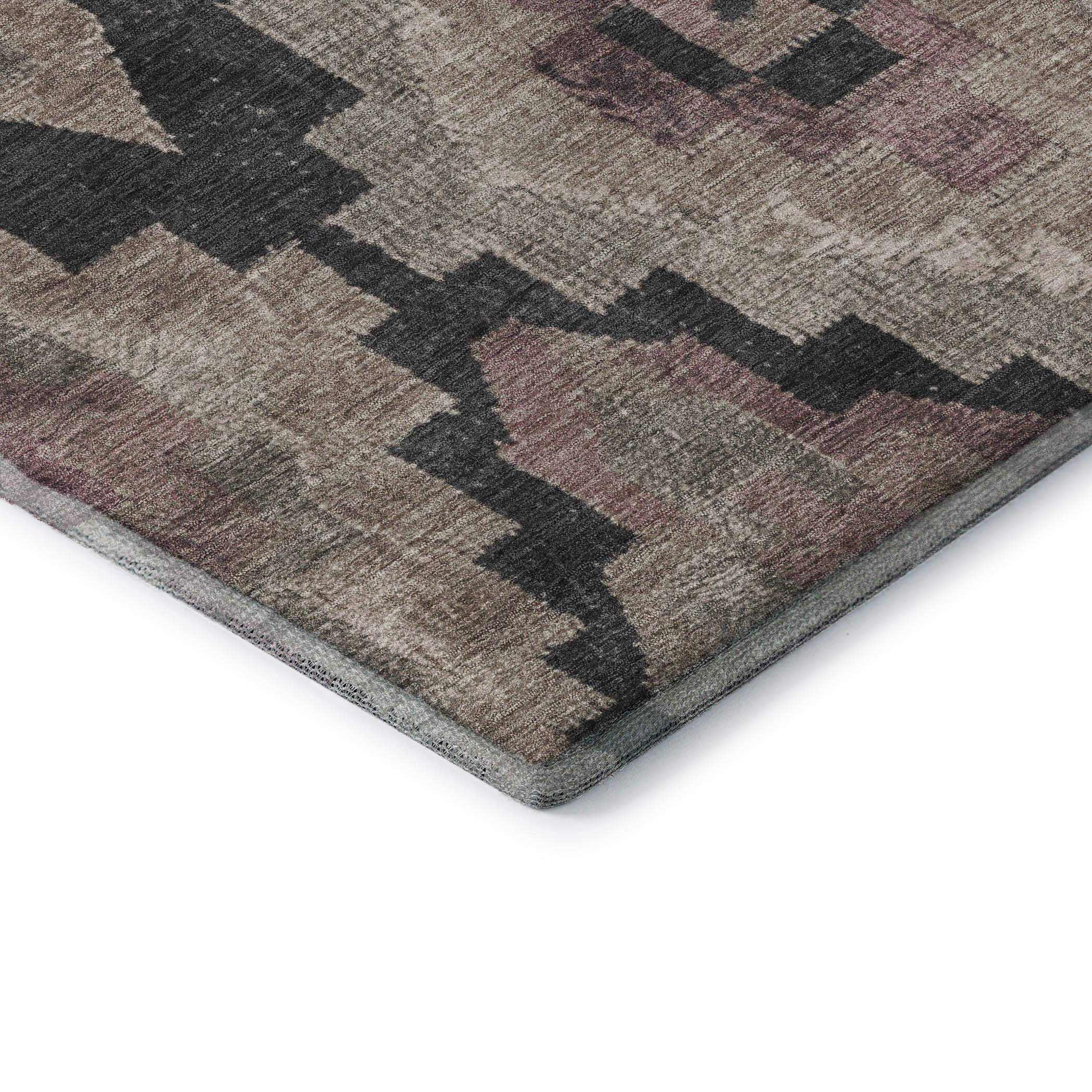 Cusco Machine Washable Transitional Taupe Brown Rug 1'8" x 2'6" #shape_Rectangle