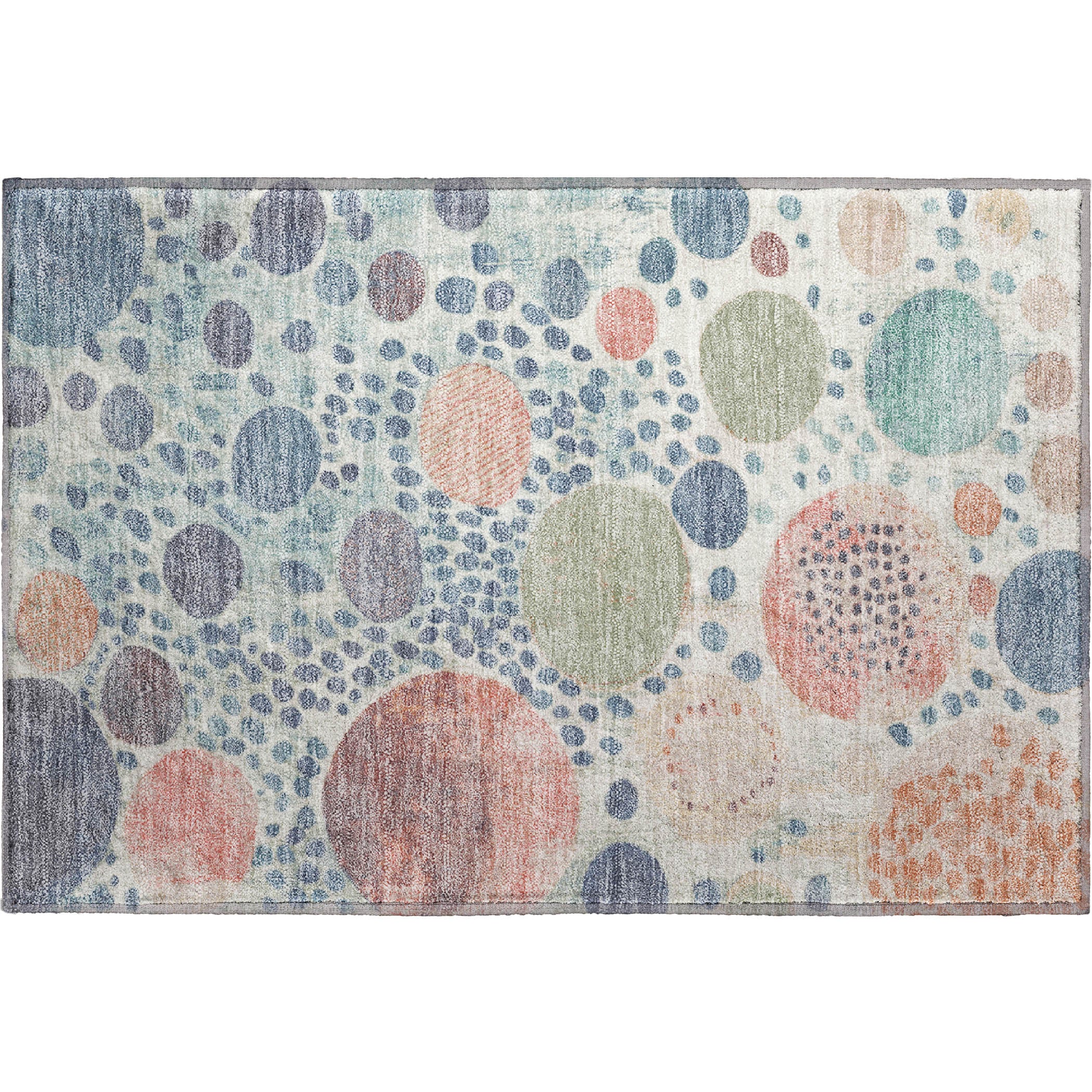 Kathmandu Machine Washable Transitional Denim Blue Rug 1'8" x 2'6" #shape_Rectangle