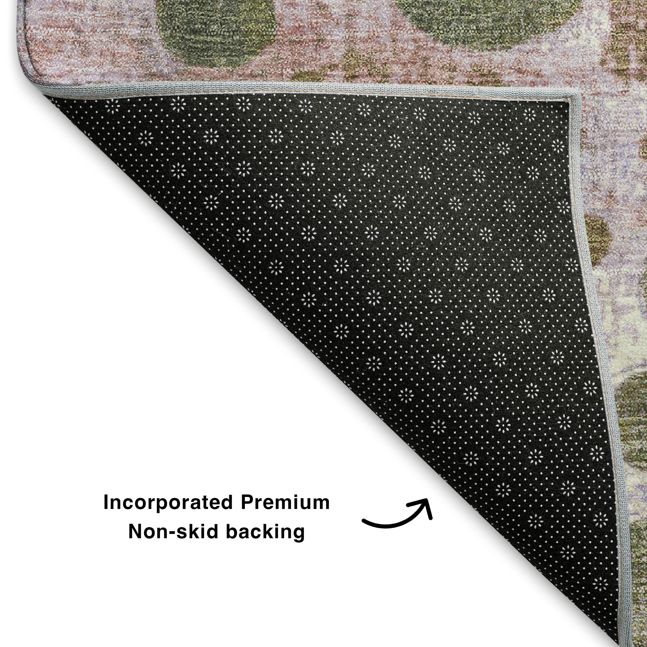 Kathmandu Machine Washable Transitional Khaki Brown Rug 1'8" x 2'6" #shape_Rectangle