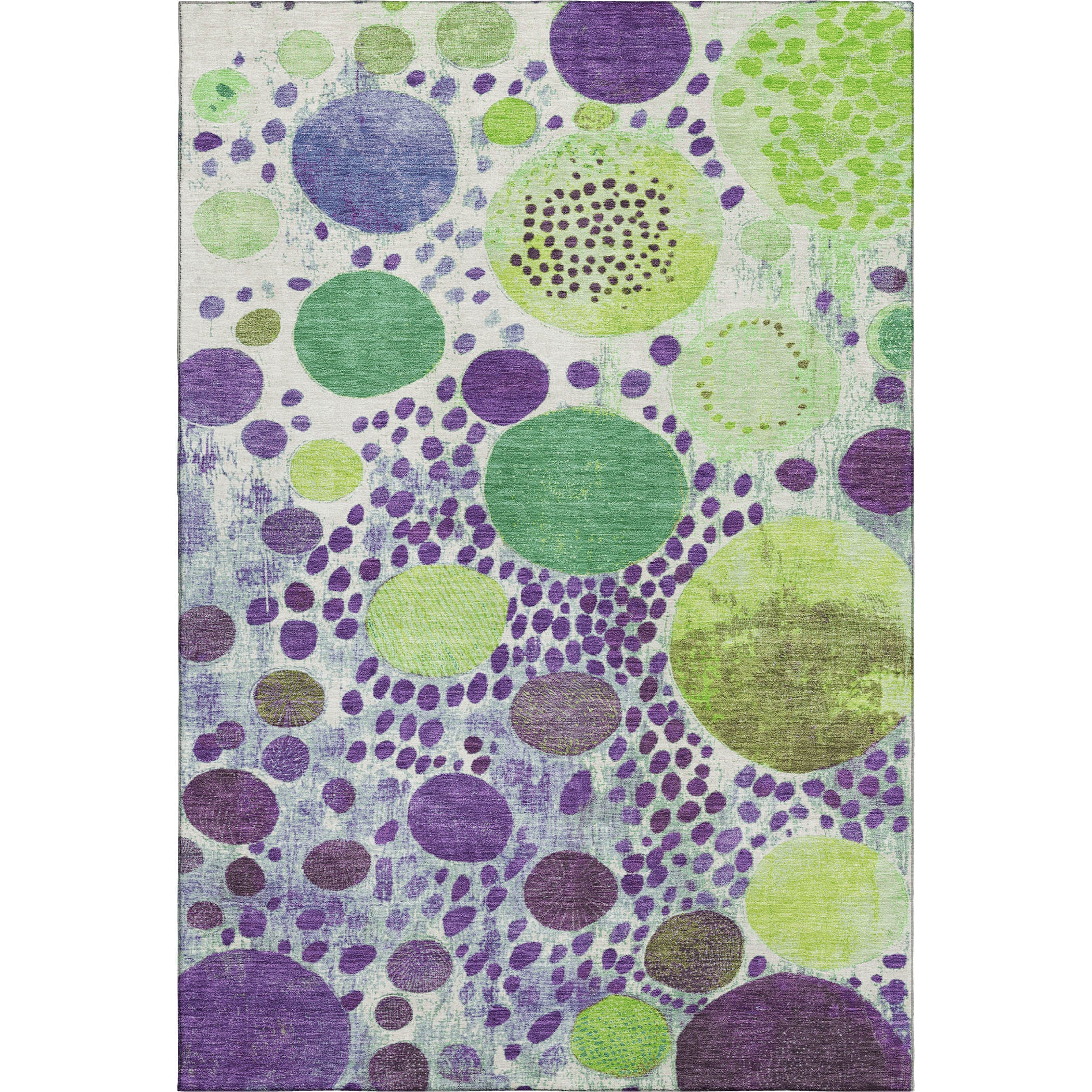 Kathmandu Machine Washable Transitional Purple Rug 2'6" x 3'10" #shape_Rectangle
