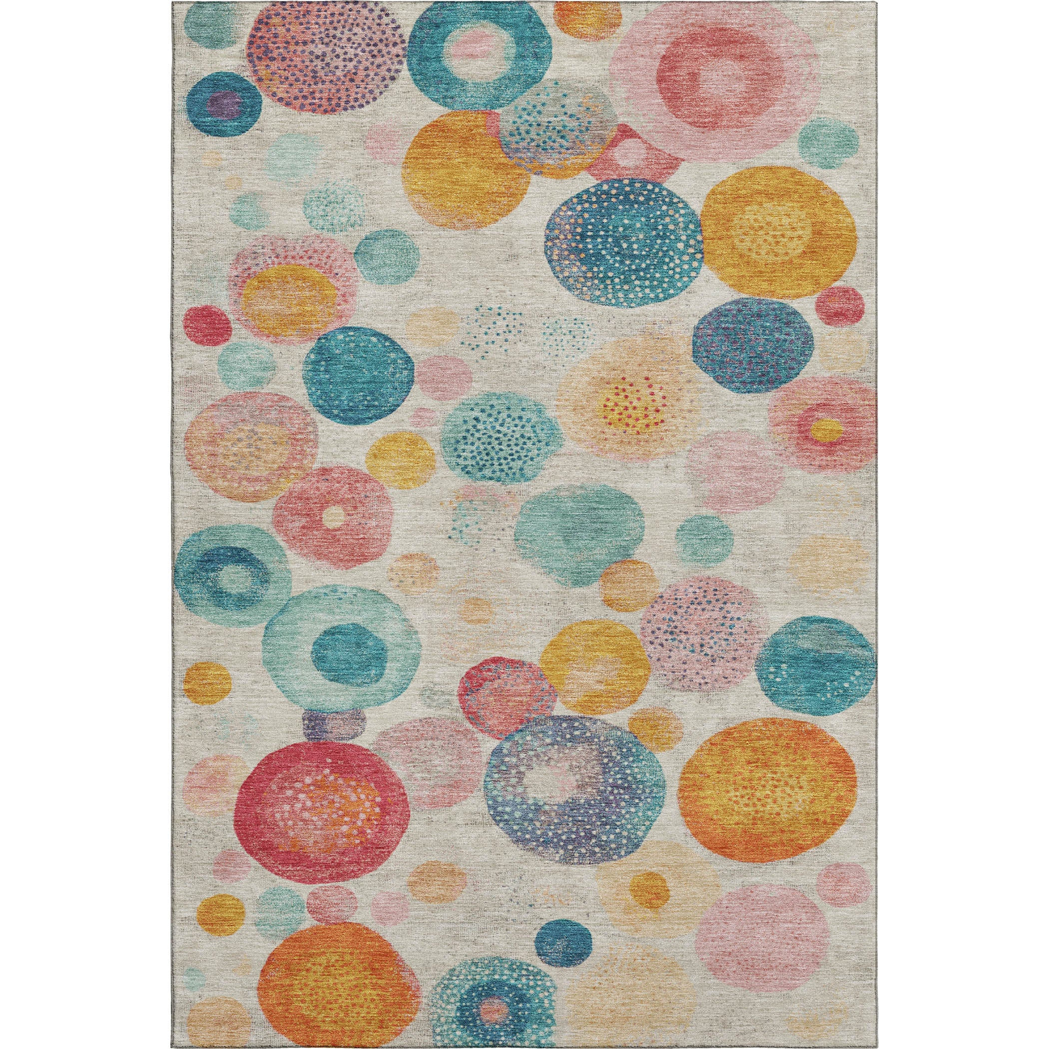 Santorini Machine Washable Transitional Beige Brown Rug 2'6" x 3'10" #shape_Rectangle