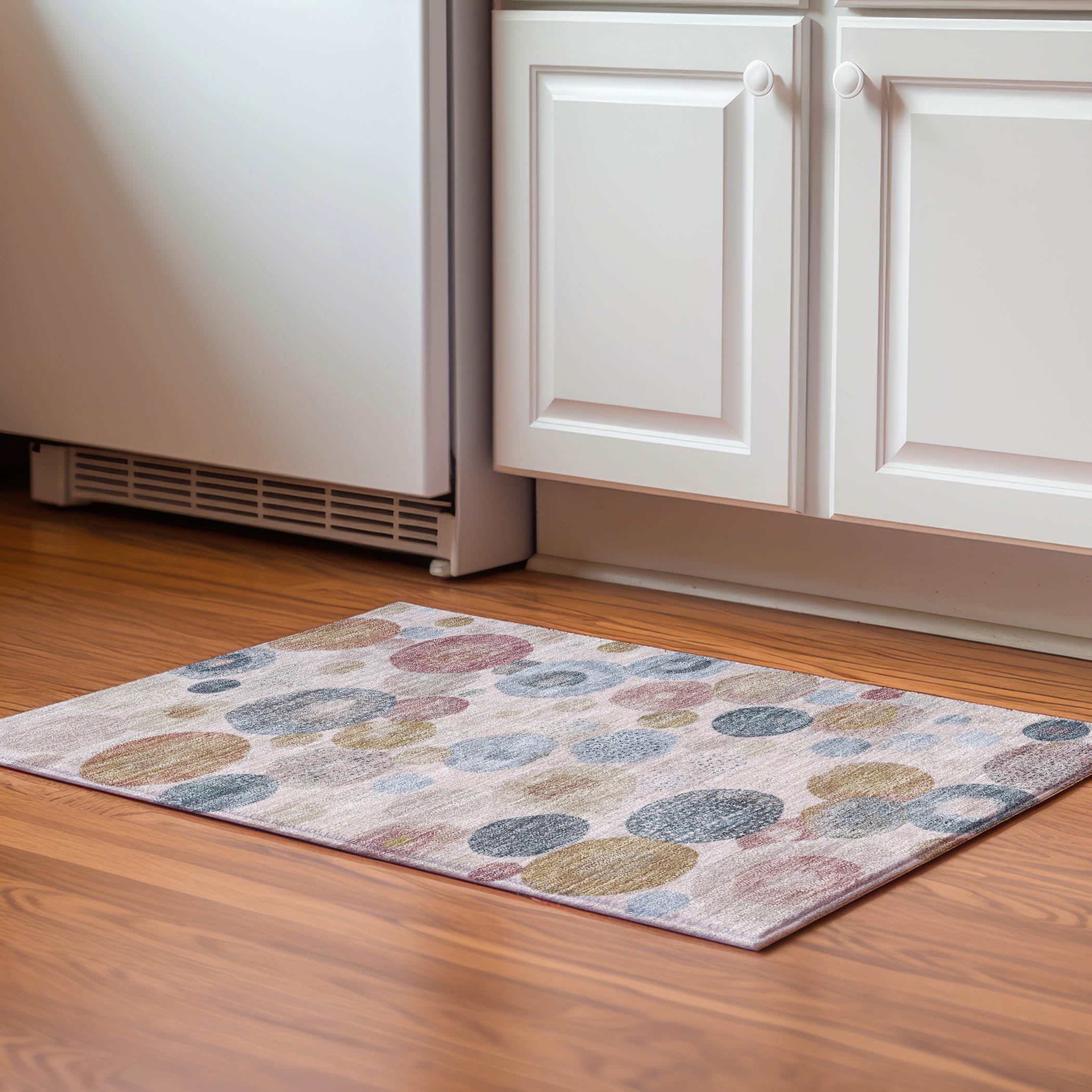 Santorini Machine Washable Transitional Blush Pink Rug 1'8" x 2'6" #shape_Rectangle