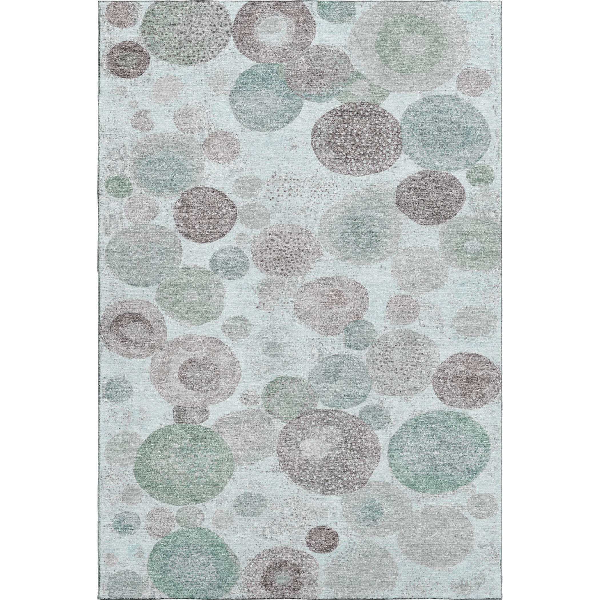 Santorini Machine Washable Transitional Mint Green Rug 2'6" x 3'10" #shape_Rectangle