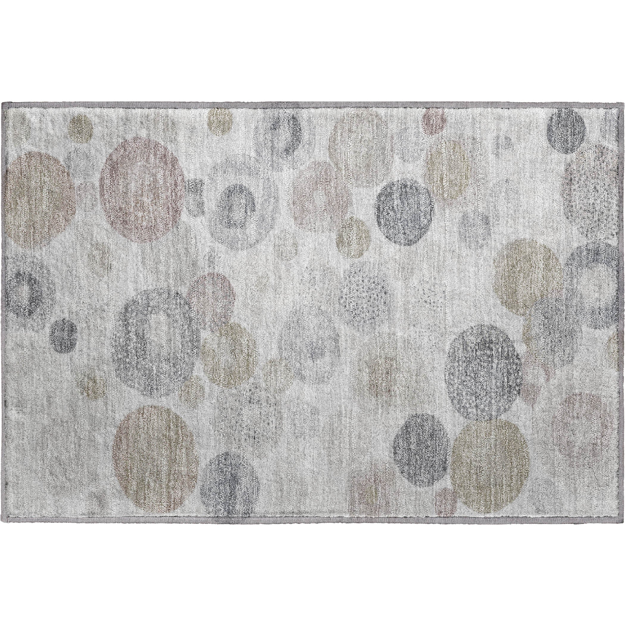 Santorini Machine Washable Transitional Taupe Brown Rug 1'8" x 2'6" #shape_Rectangle