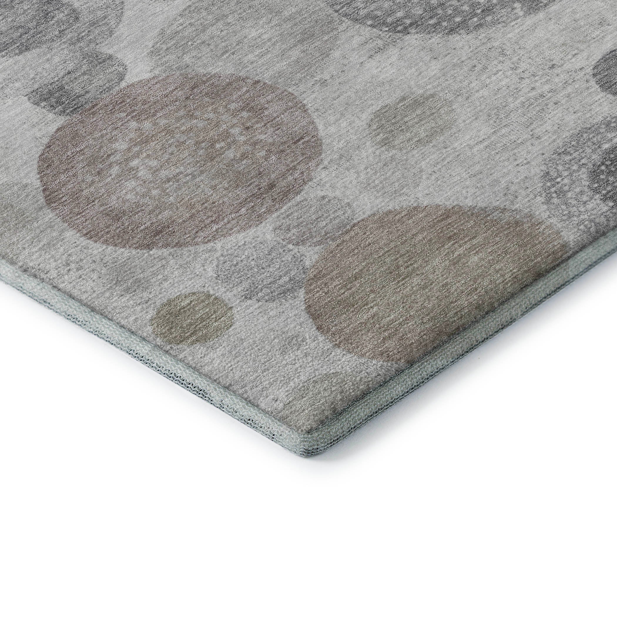 Santorini Machine Washable Transitional Taupe Brown Rug 1'8" x 2'6" #shape_Rectangle