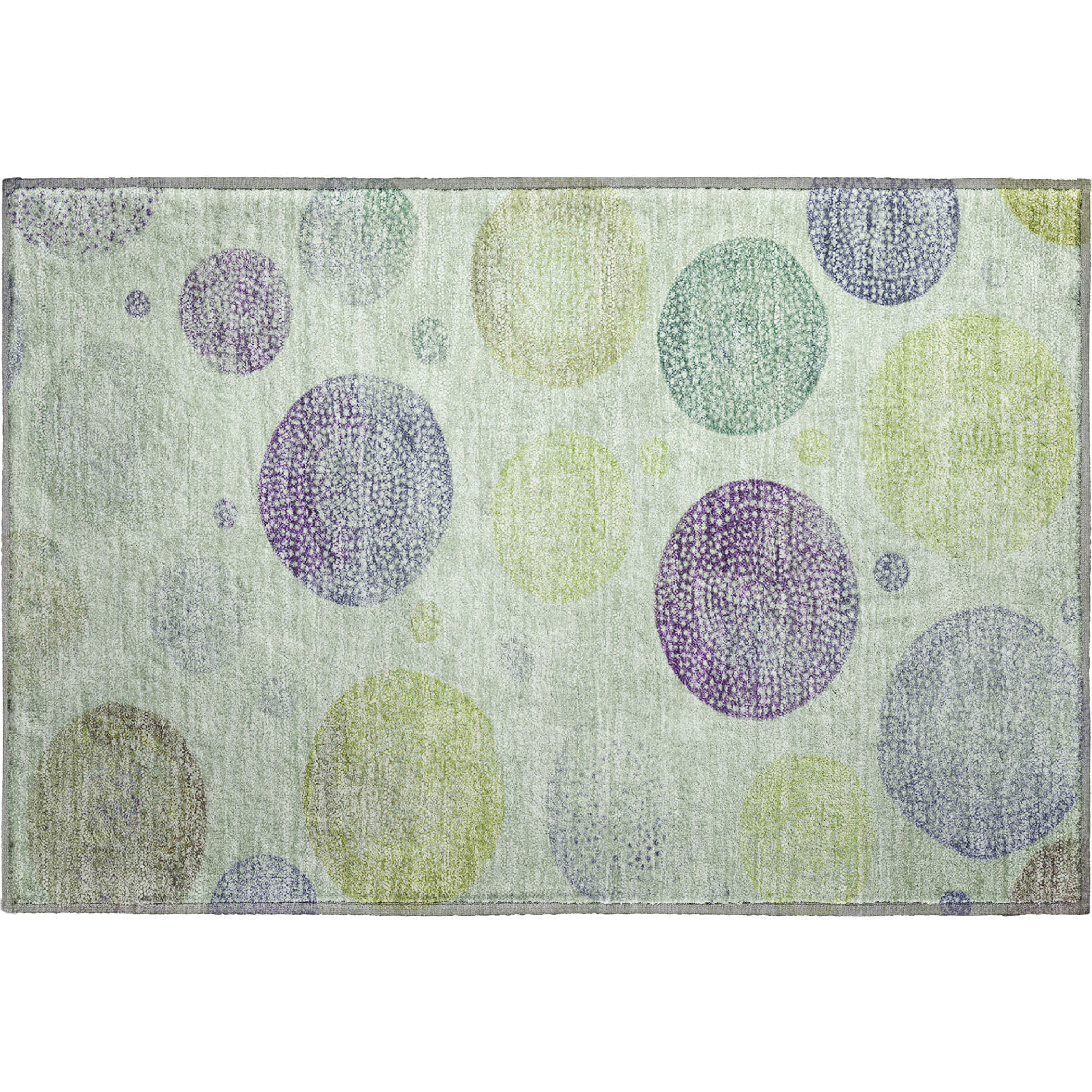 Cusco Machine Washable Transitional Aloe Green Rug 1'8" x 2'6" #shape_Rectangle