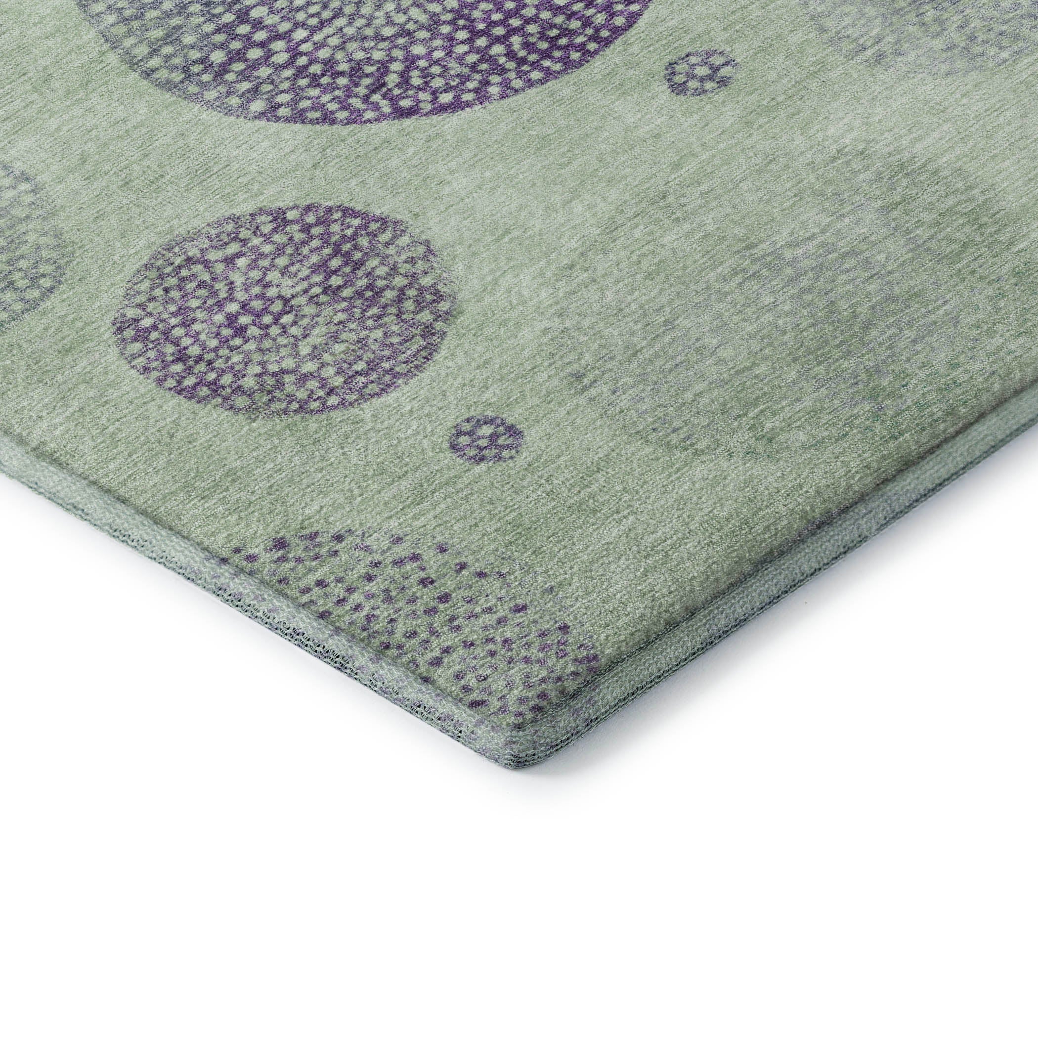 Cusco Machine Washable Transitional Aloe Green Rug 1'8" x 2'6" #shape_Rectangle