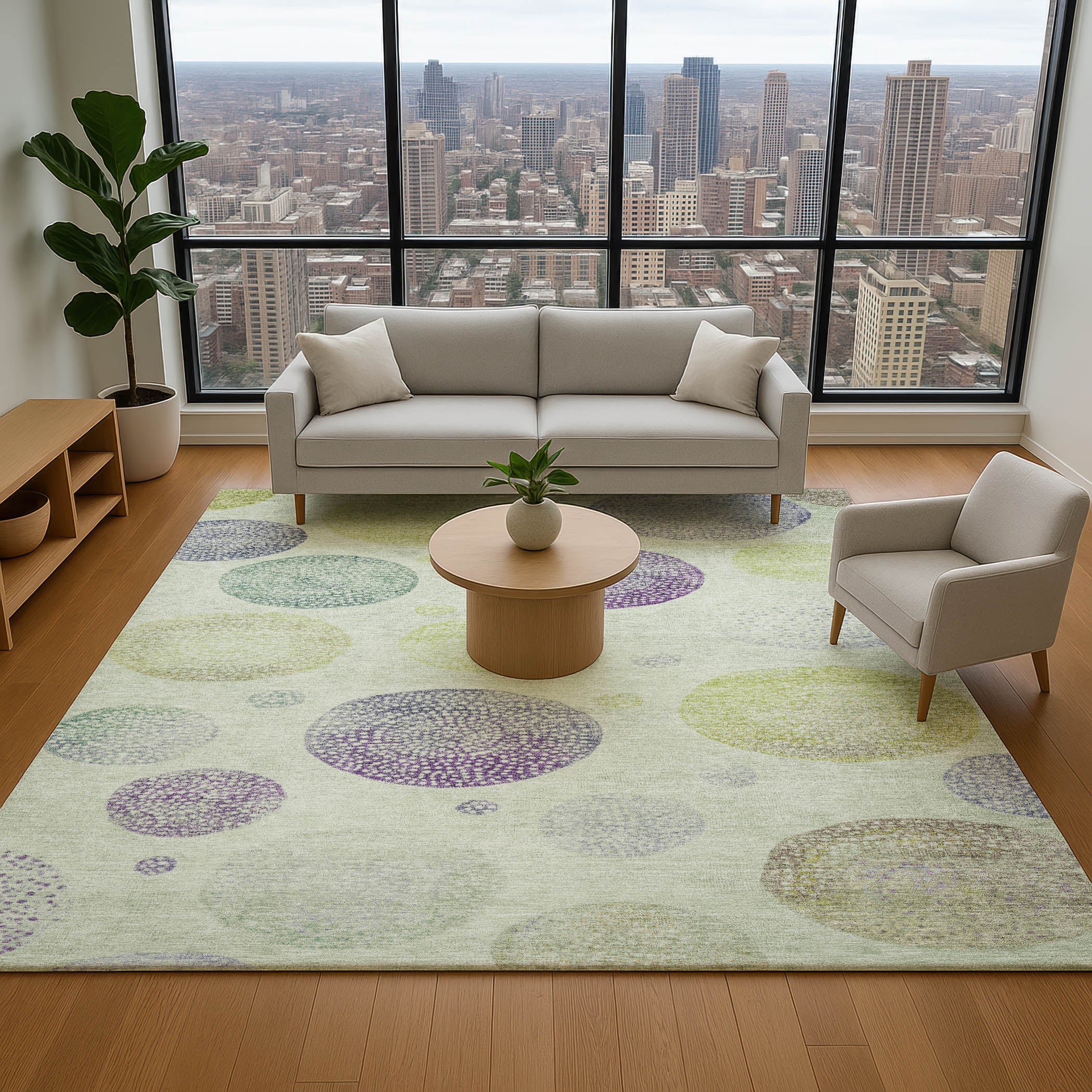 Cusco Machine Washable Transitional Aloe Green Rug 2'6" x 3'10" #shape_Rectangle
