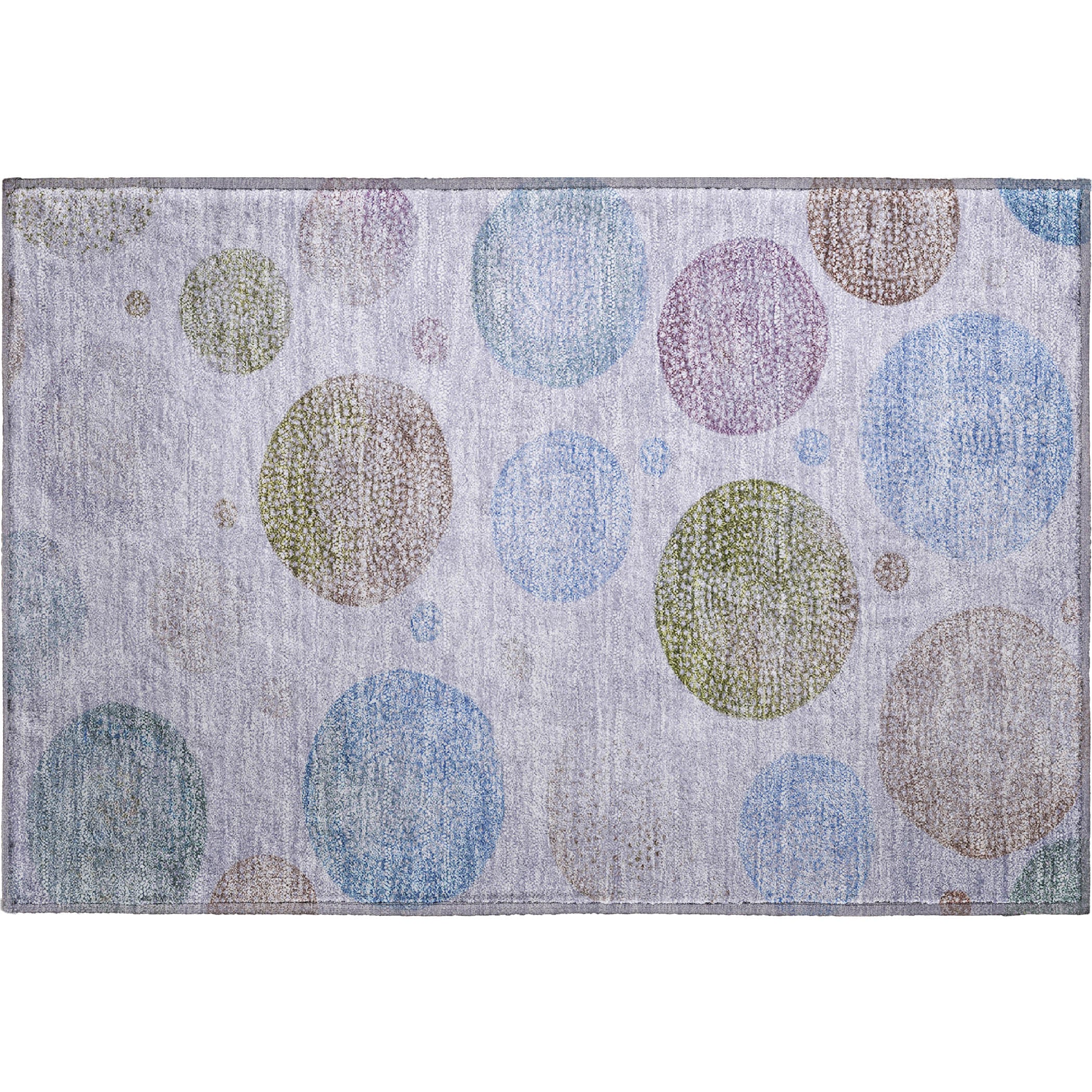 Cusco Machine Washable Transitional Lavender Purple Rug 1'8" x 2'6" #shape_Rectangle