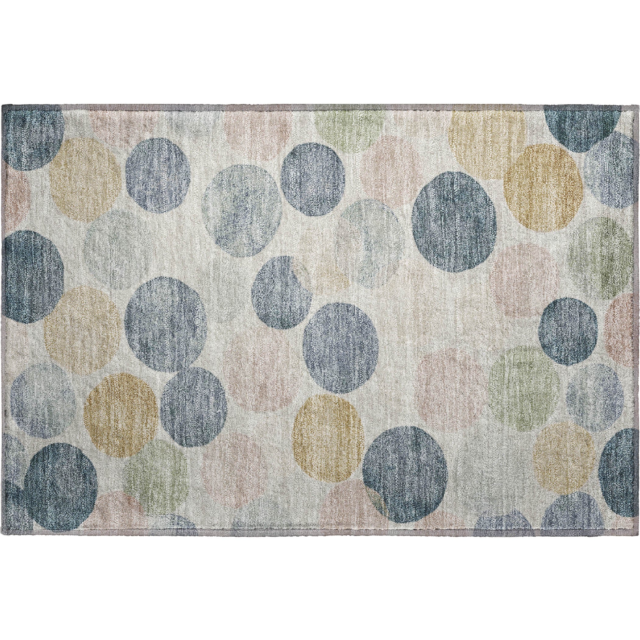 Split Machine Washable Transitional Beige Brown Rug 1'8" x 2'6" #shape_Rectangle